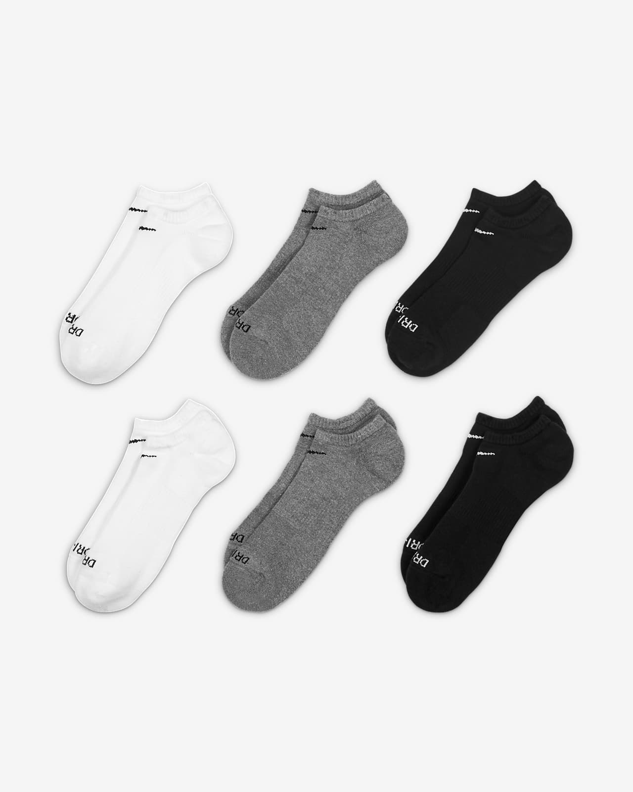  NIKE Dri-FIT Cushion Crew Training Socks (6 Pair) White With  Traditional Black Swoosh Logo ADULT LARGE 8-12 UNISEX : Clothing, Shoes &  Jewelry