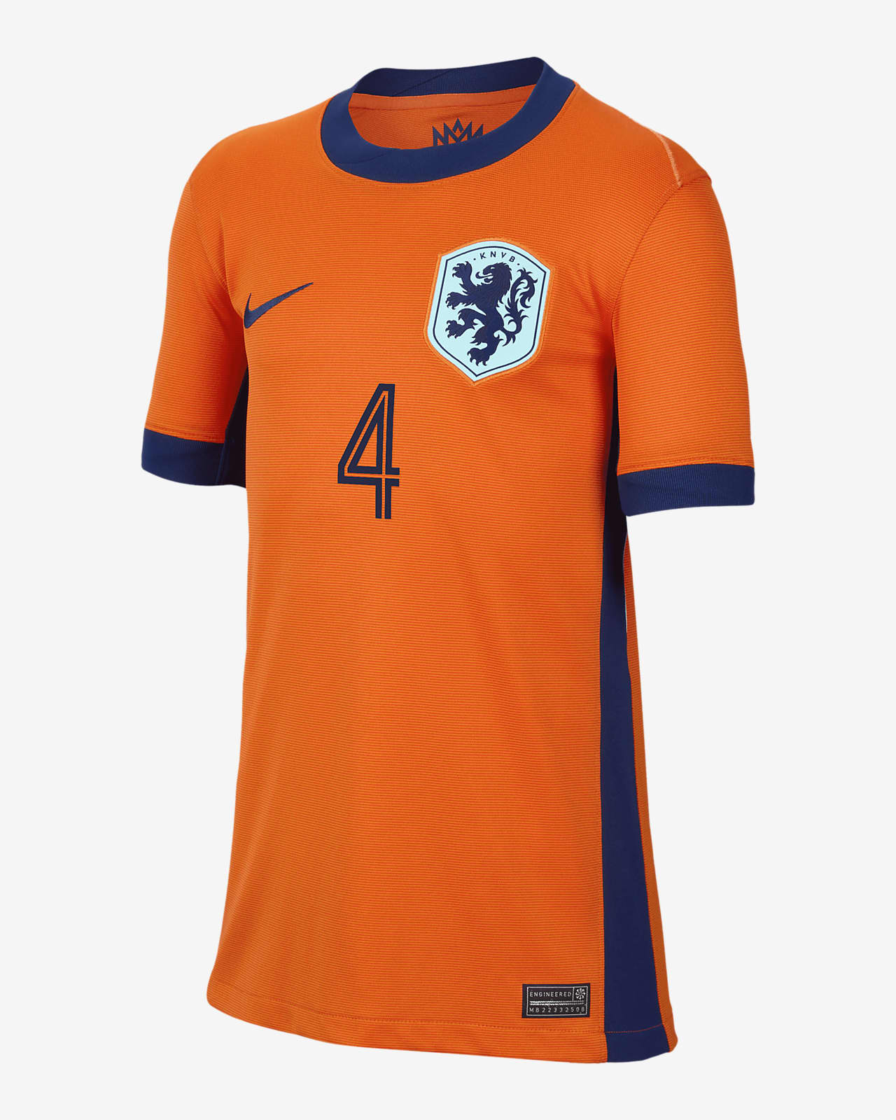 Virgil van Dijk Netherlands National Team 2024 Stadium Home Big Kids' Nike Dri-FIT Soccer Jersey