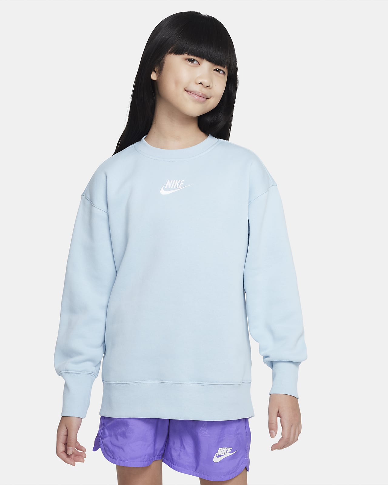 Sportswear Fleece Big Kids' (Girls') Crew Sweatshirt.