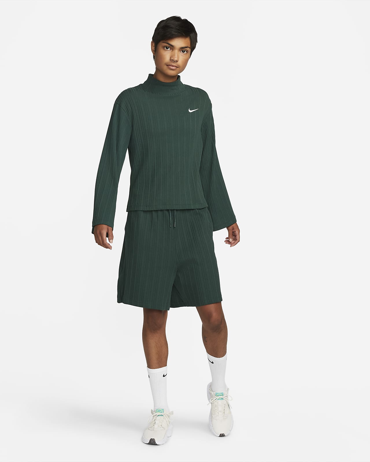 Nike Sportswear Women's Ribbed Jersey Baller Shorts. Nike NL