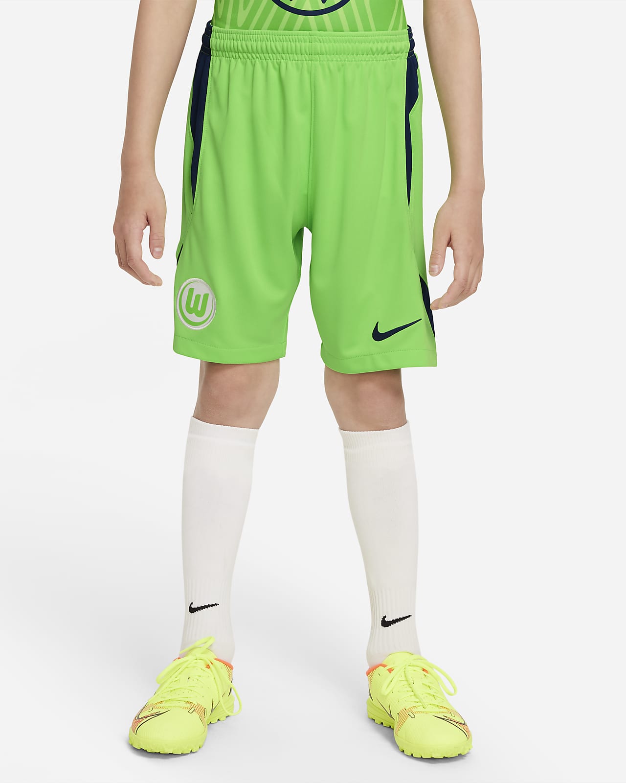 VfL Wolfsburg 2022/23 Stadyum İç Saha Nike Dri-FIT Genç Çocuk Futbol Şortu