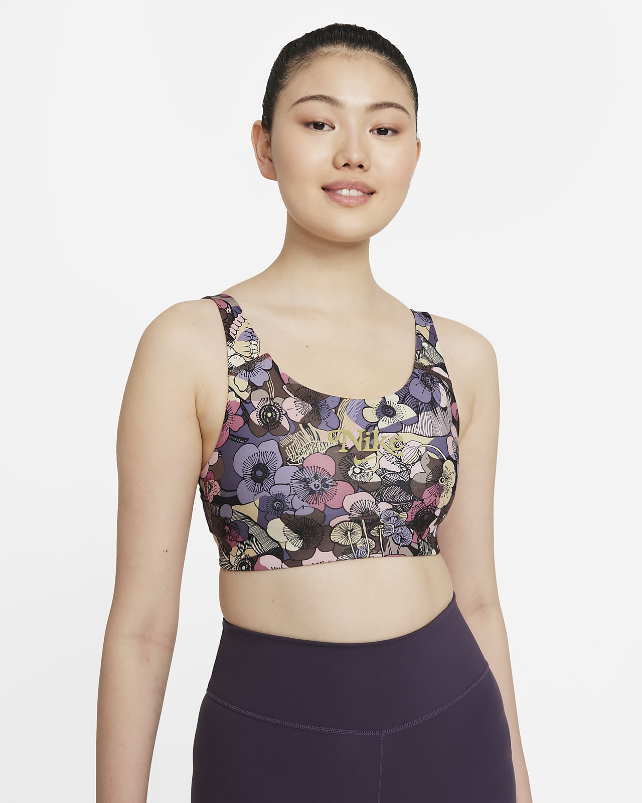 Nike sports bra floral sales