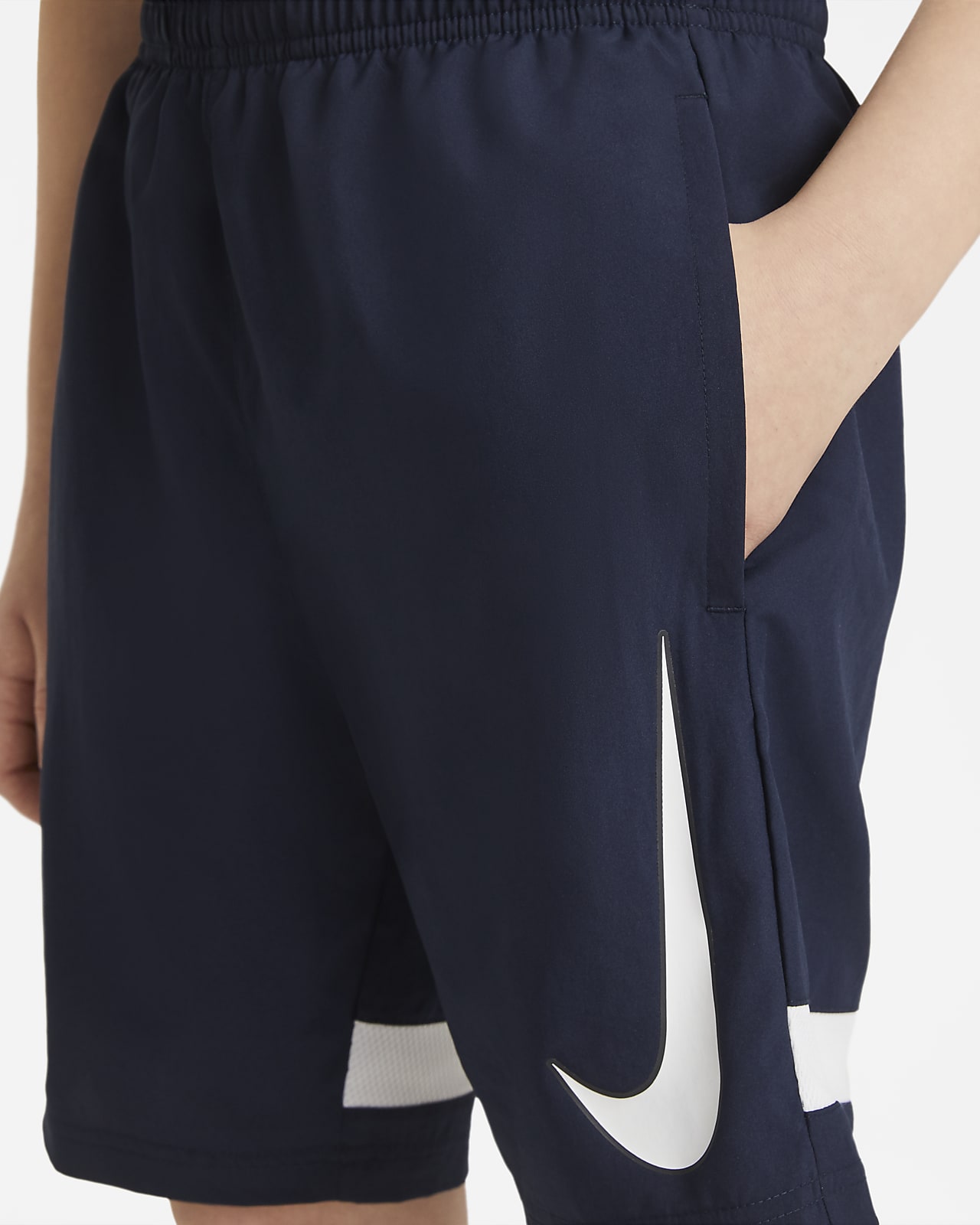 nike navy football shorts