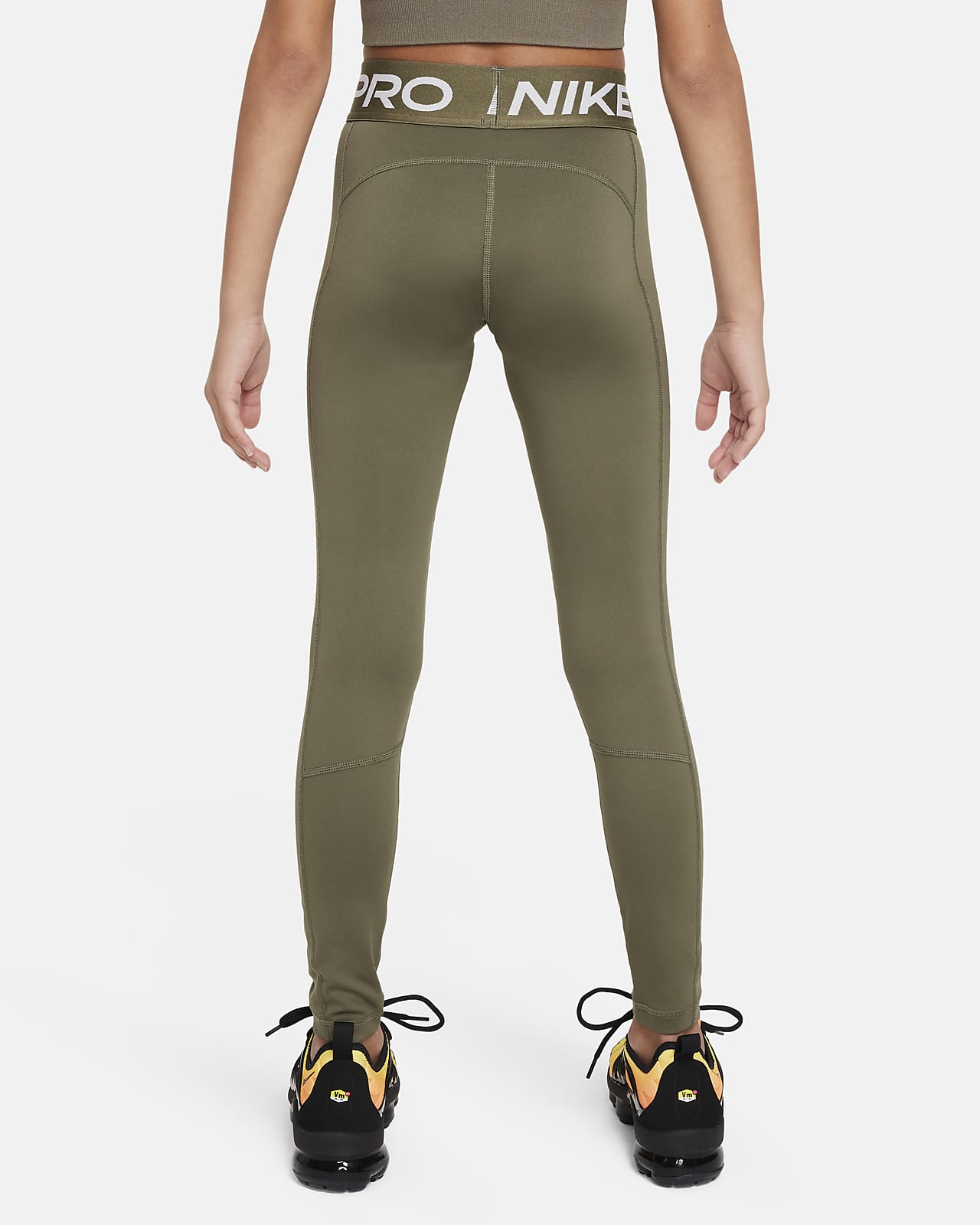 Green nike store pro leggings