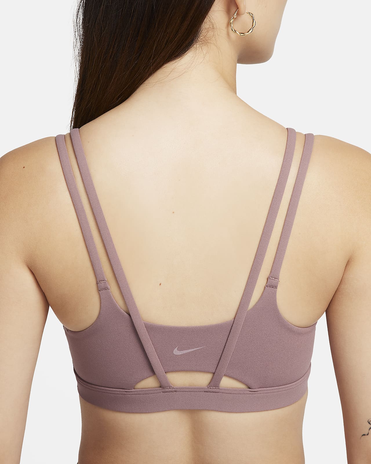 Nike Women's Infinity Medium Support Sports Bra White Black BV3703-100 at   Women's Clothing store