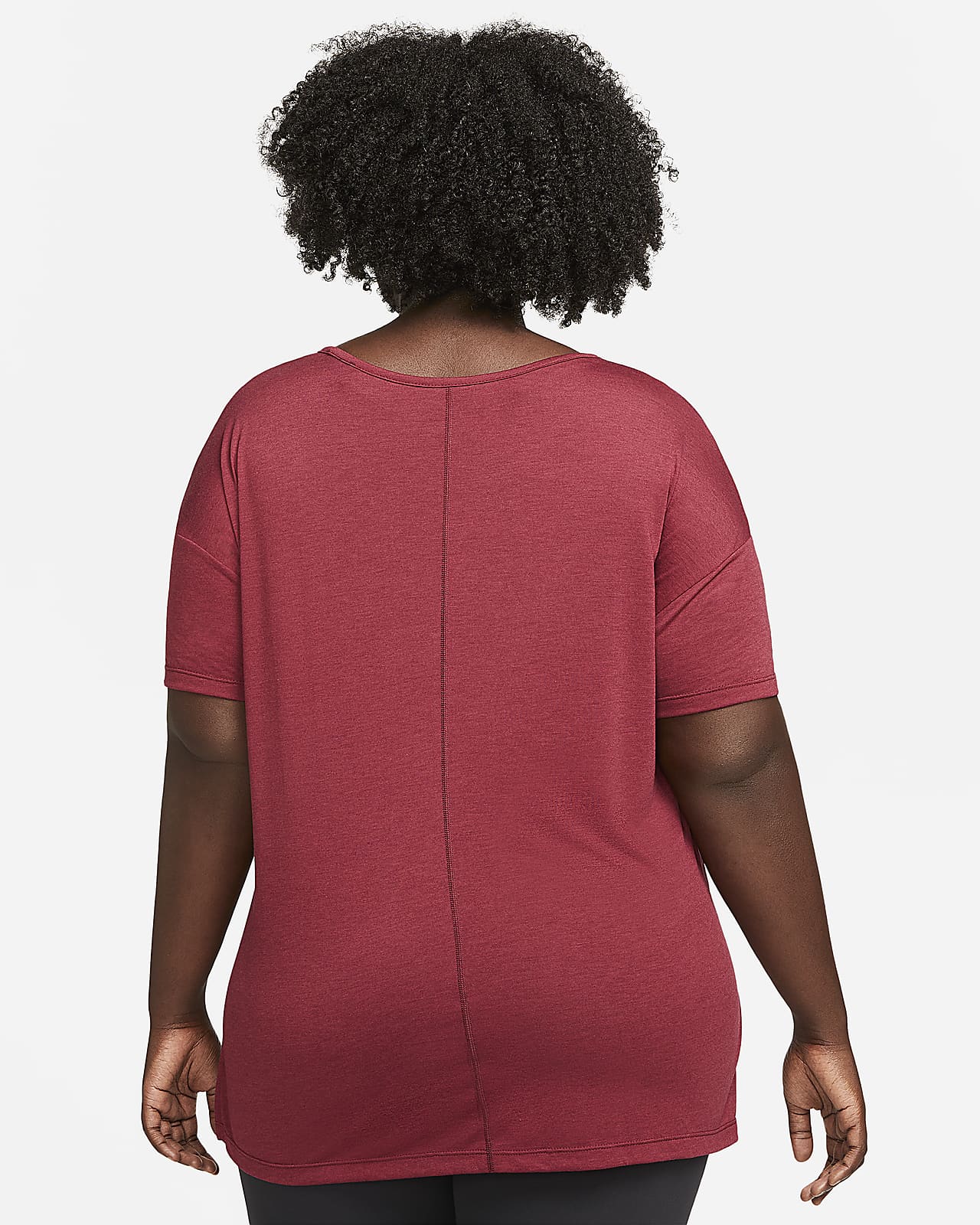 nike yoga short sleeve top