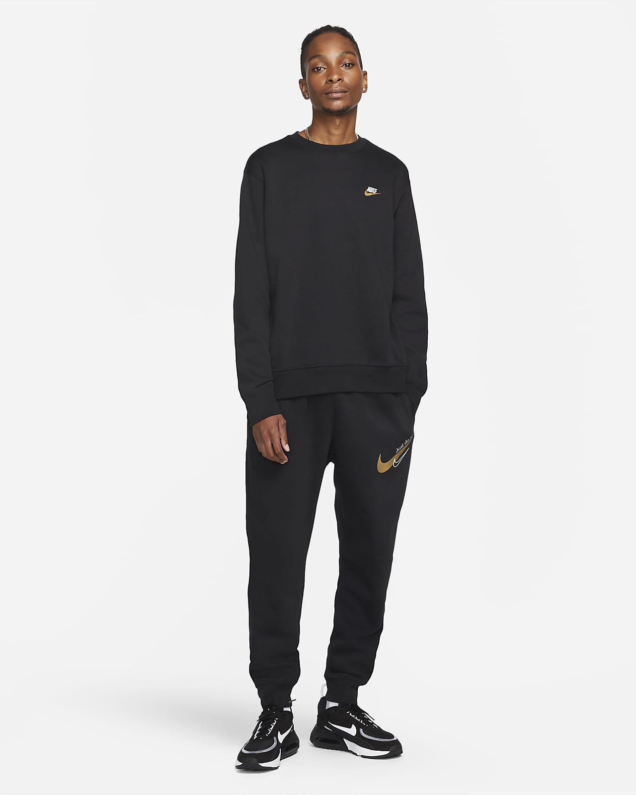 nike club fleece sweatshirt black