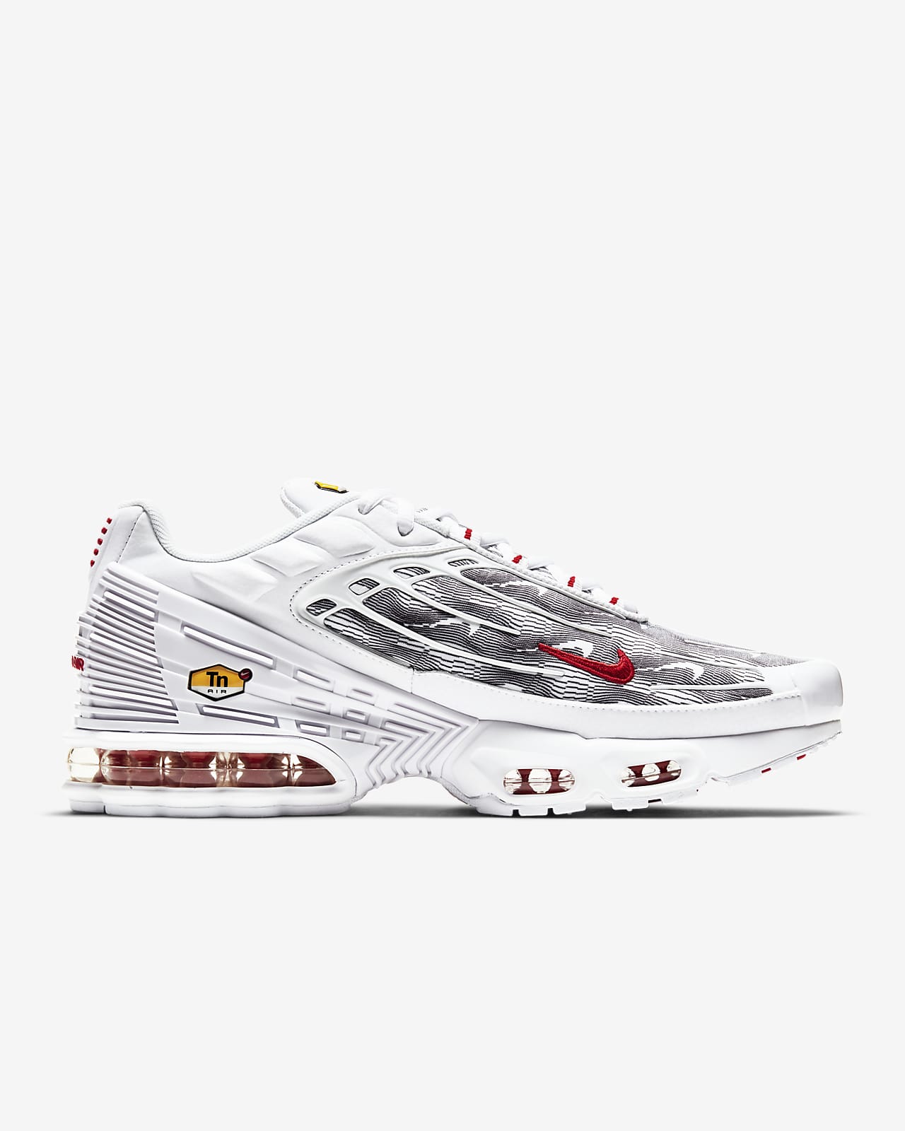 nike air max plus white gym red