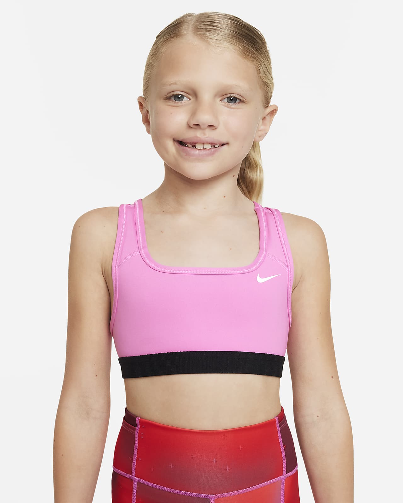 flauw pad Slager Nike Swoosh Sport-bh voor meisjes. Nike BE