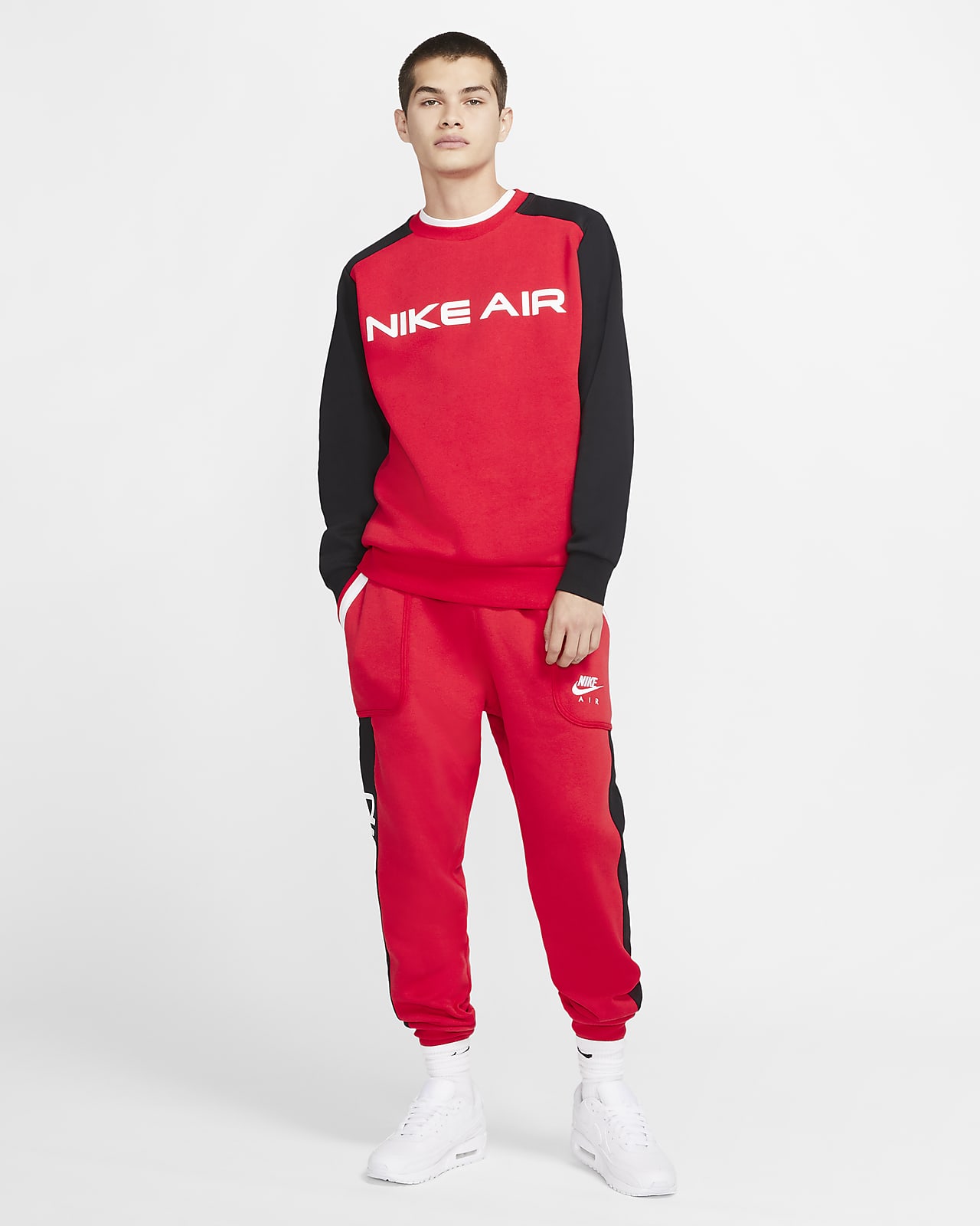 nike air men's fleece crew