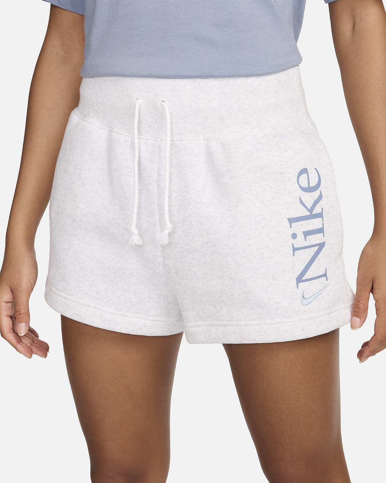 Nike Sportswear Phoenix Fleece Women's Loose High-Waisted 2 Logo Shorts.