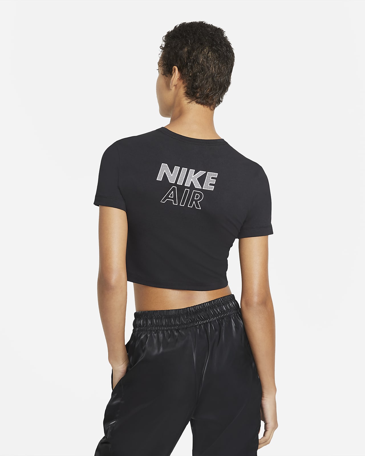 gray nike crop top