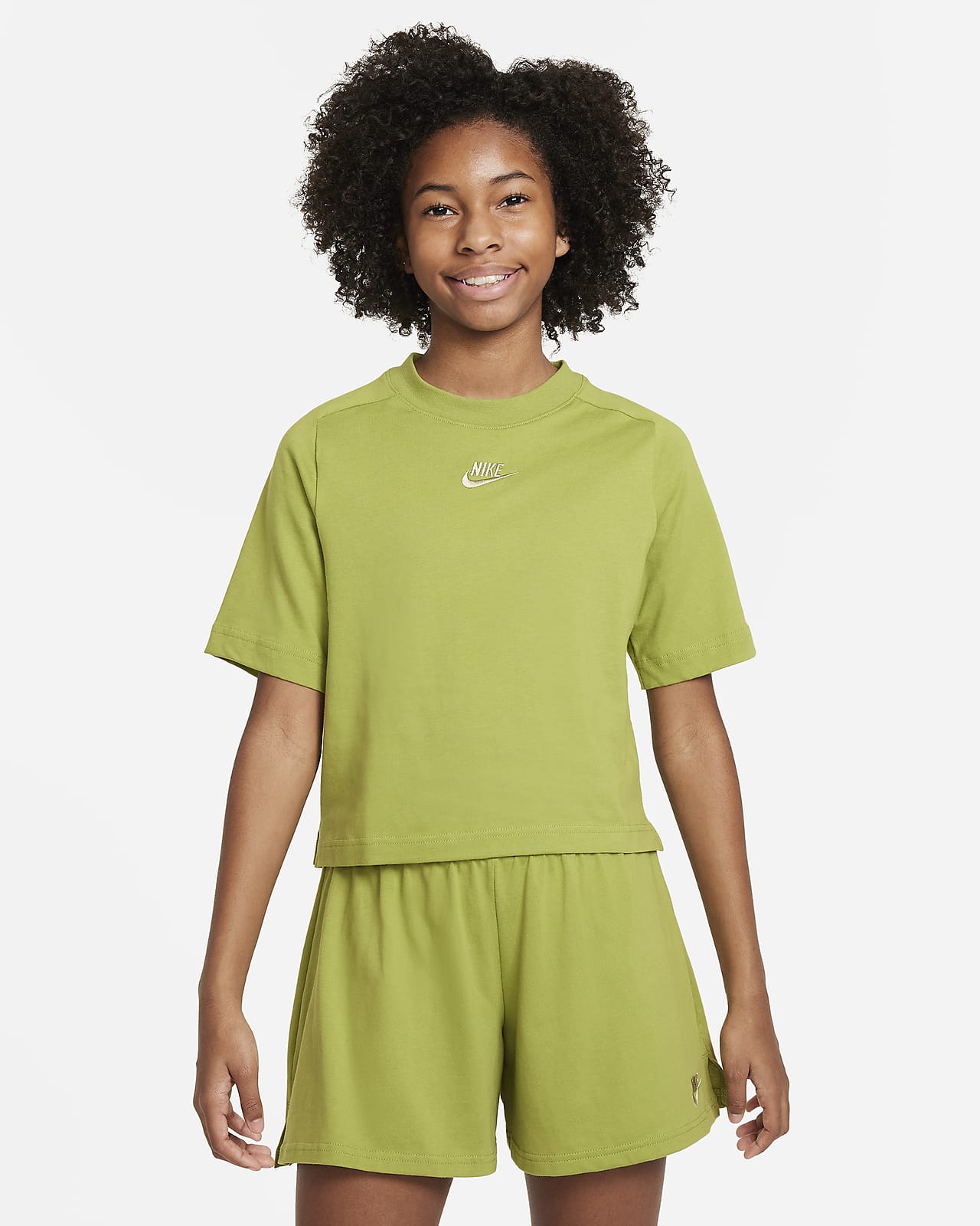 Para niña Verde Camisetas Manga larga camisas. Nike ES
