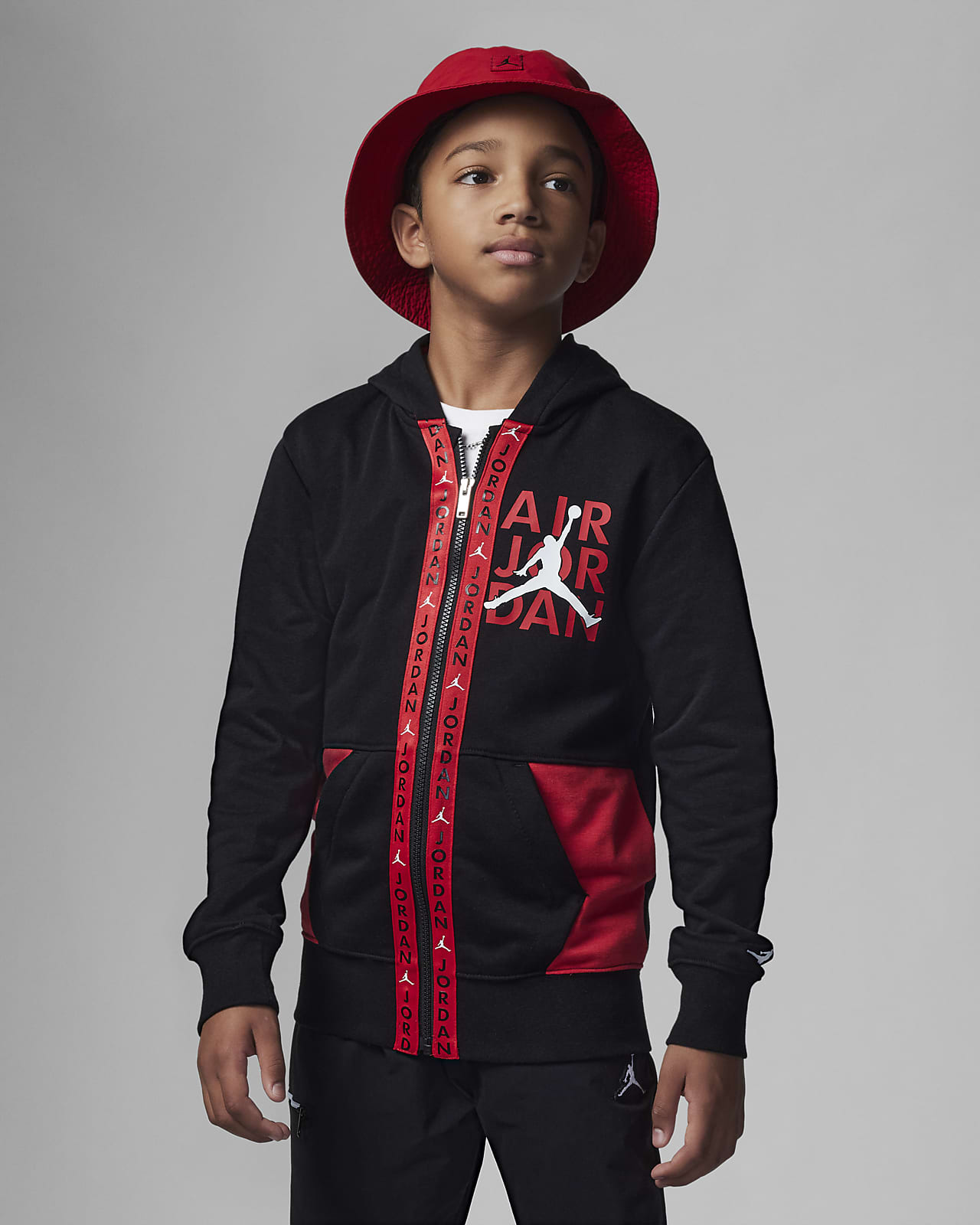 Chorrito visual Amabilidad Jordan Big Kids' Vert Tape Full-Zip Hoodie. Nike JP