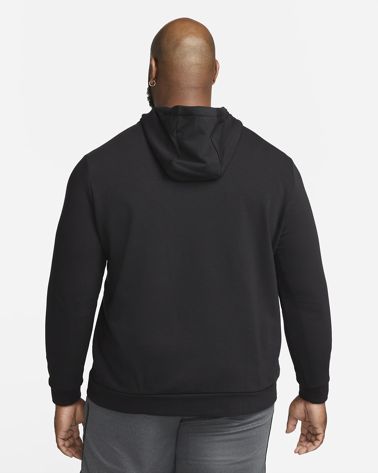 Sudadera Nike Dry Hoodie Negra Con Gorro y Cierre Completo - Hombre