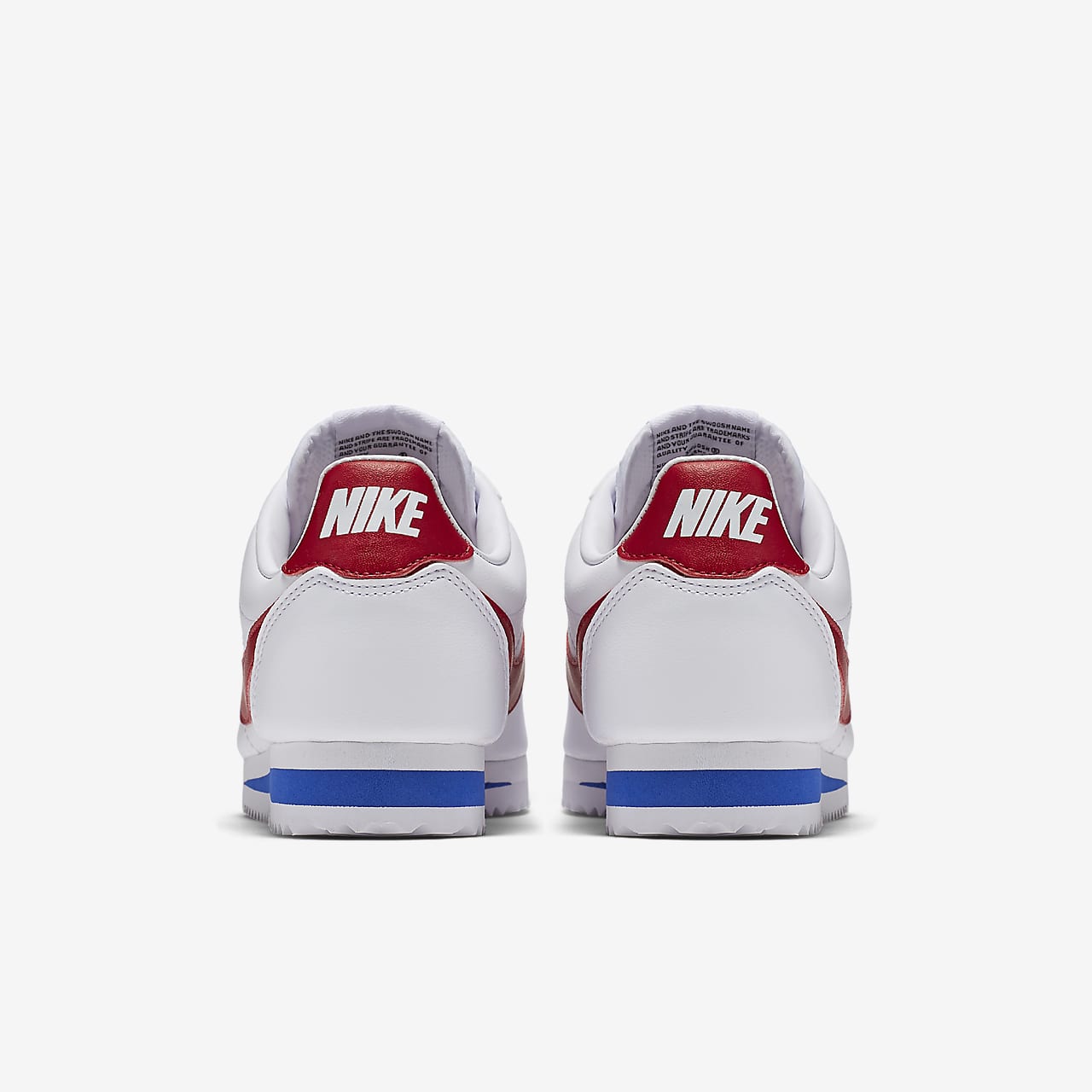 nike cortez womens white and red