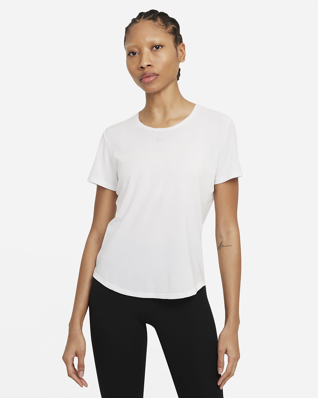 Nike Dri-FIT UV One Luxe Women's Standard Fit Short-Sleeve Top. Nike LU