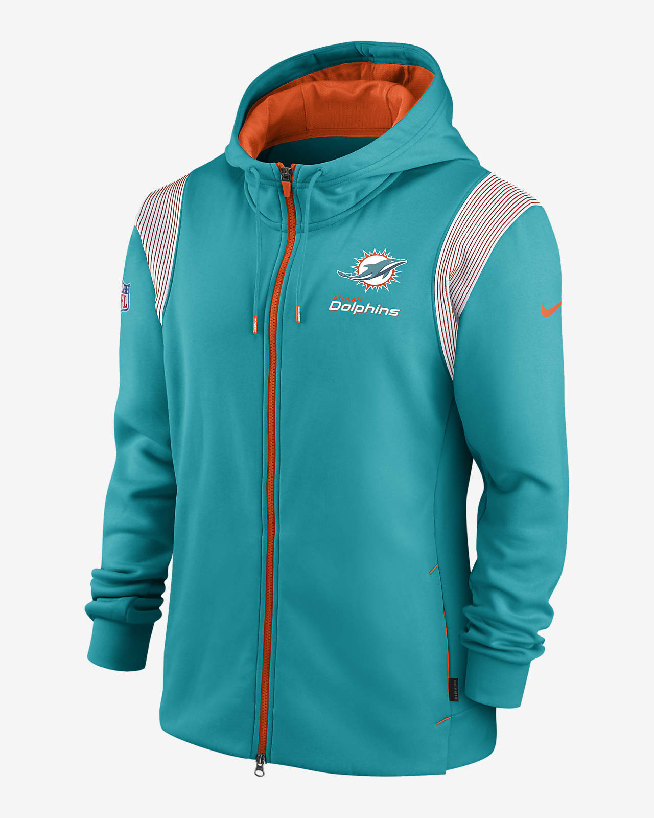 Nike Therma Lockup (NFL Miami Dolphins) Men's Full-Zip Hoodie