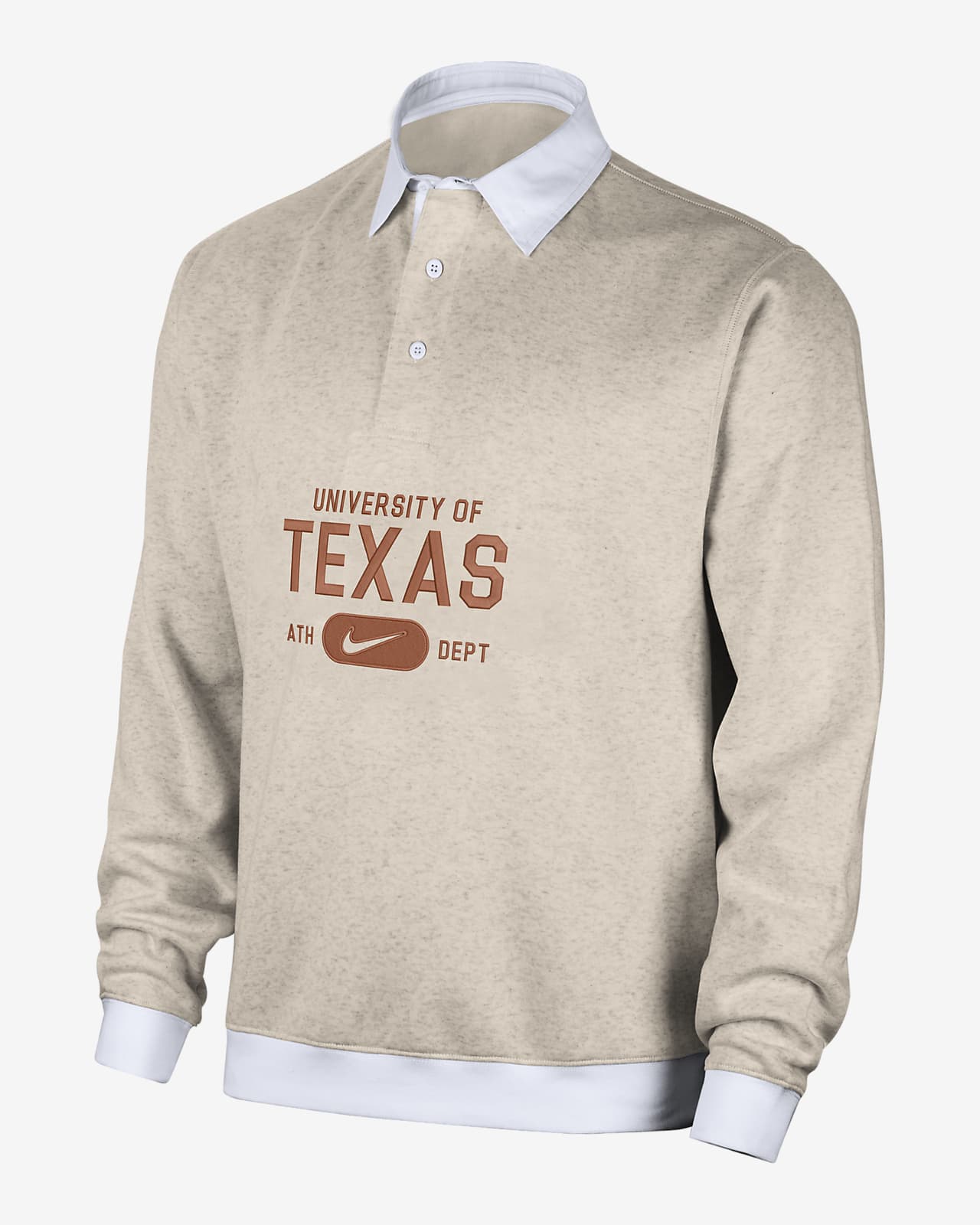 Texas Club Fleece Men's Nike College Long-Sleeve Polo