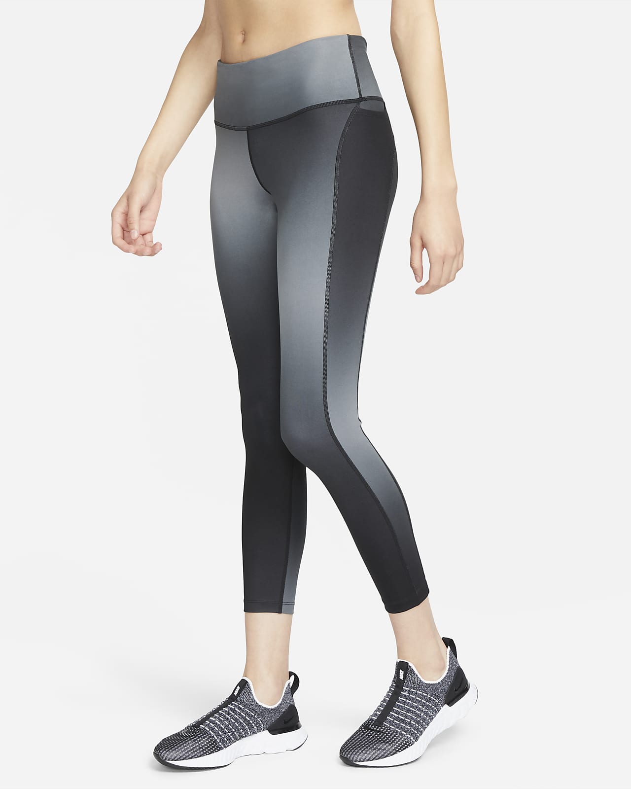 Women's Nike Air Dri-FIT 7/8-Length High-Waisted Pocket Running  Leggings M Black | eBay