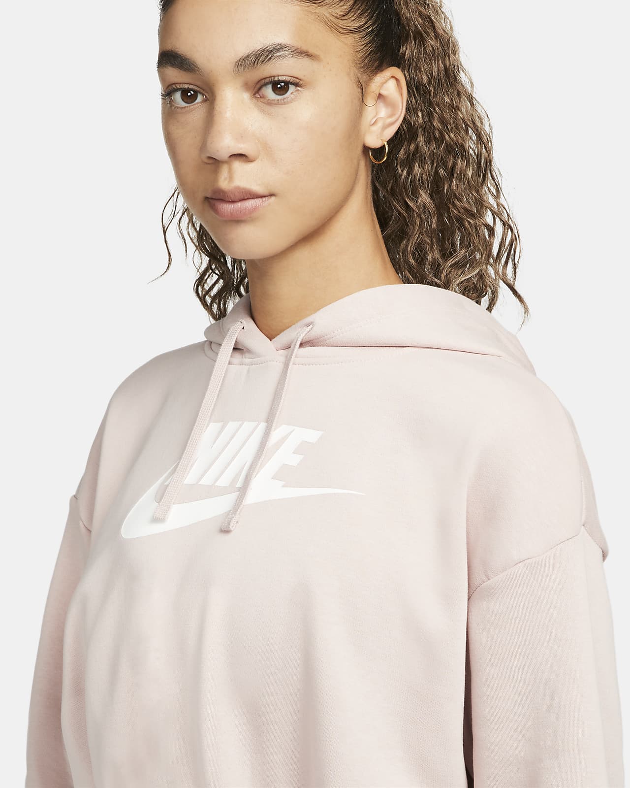 pink nike sportswear club fleece