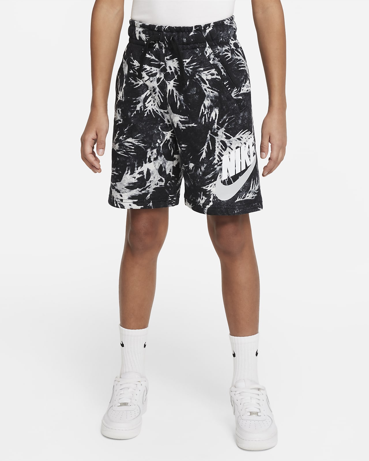 Nike Sportswear Shorts aus French-Terry-Material mit Print für ältere Kinder (Jungen)