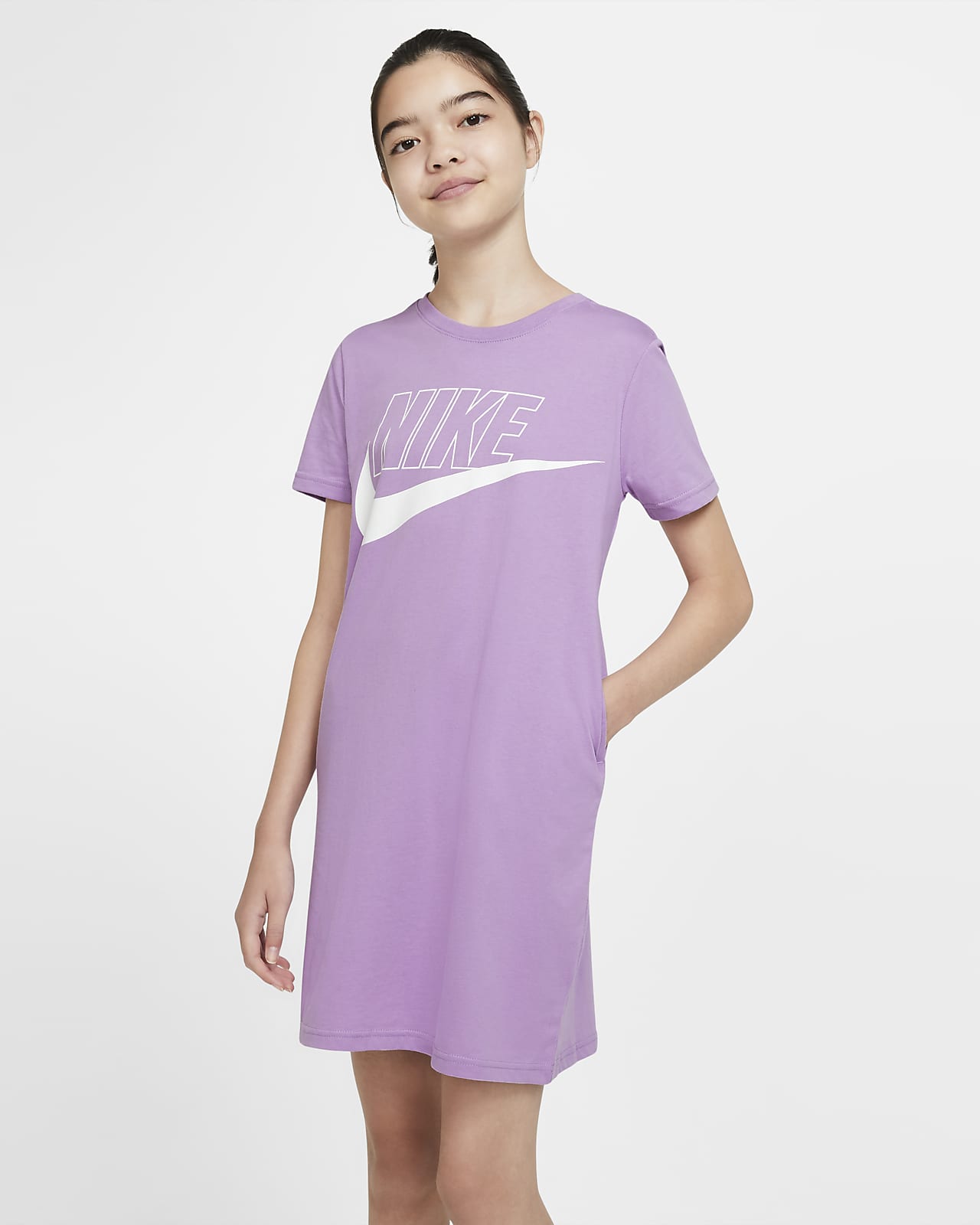 girls purple nike shirt