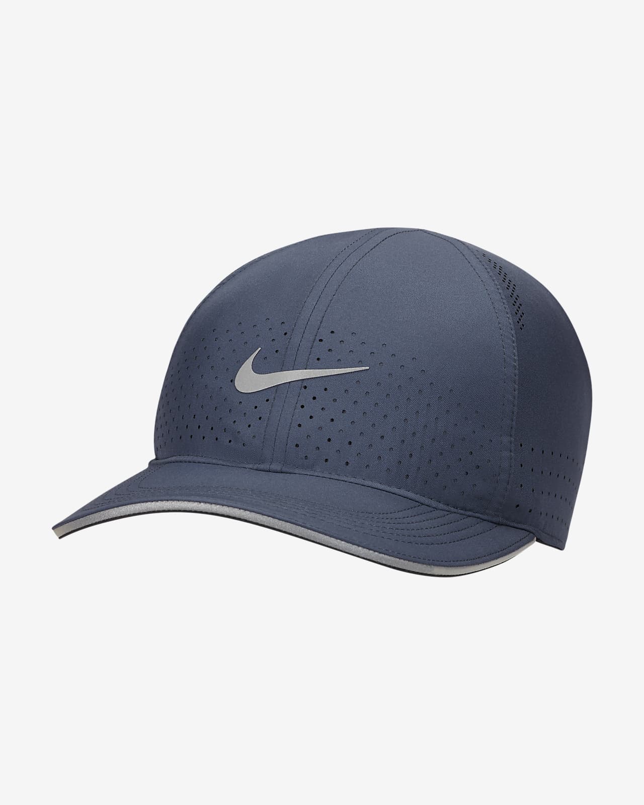 หมวกแก๊ปวิ่งแบบเจาะรูระบายอากาศ Nike Dri-FIT Aerobill Featherlight