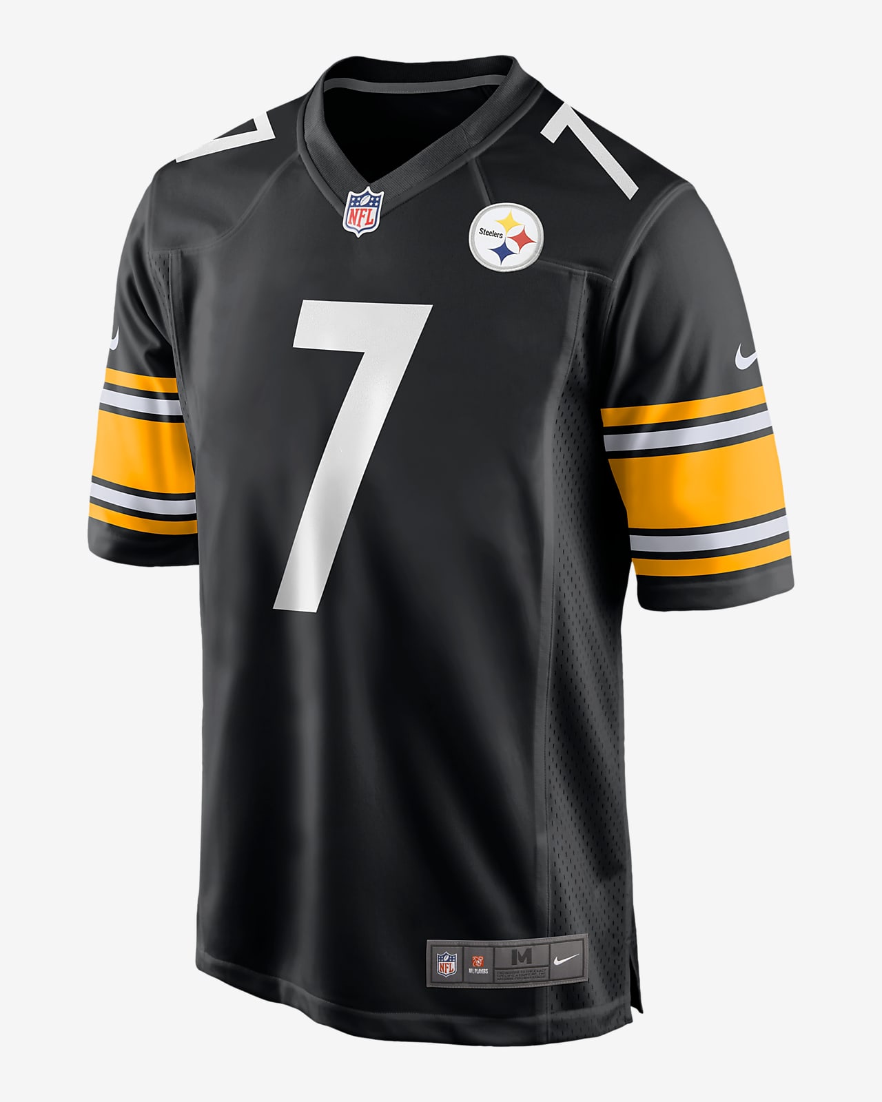Camisola de jogo de futebol americano NFL Pittsburgh Steelers (Ben Roethlisberger) para homem