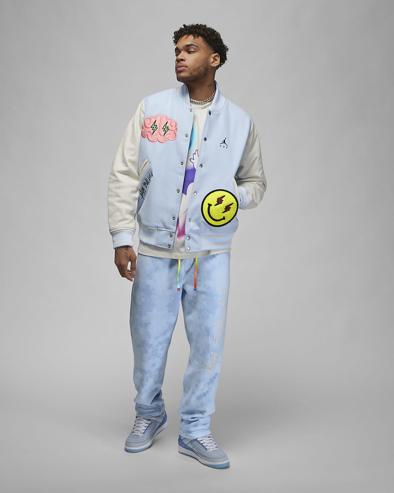 Jordan x J Balvin Men's Varsity Jacket. Nike AE