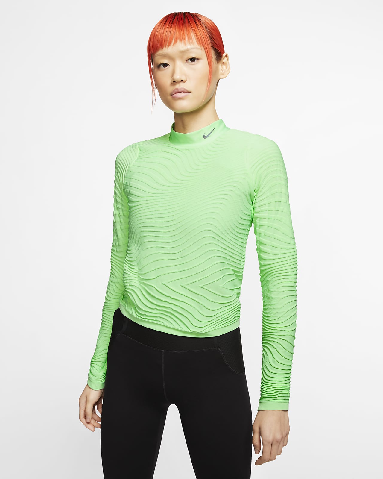 nike green running top