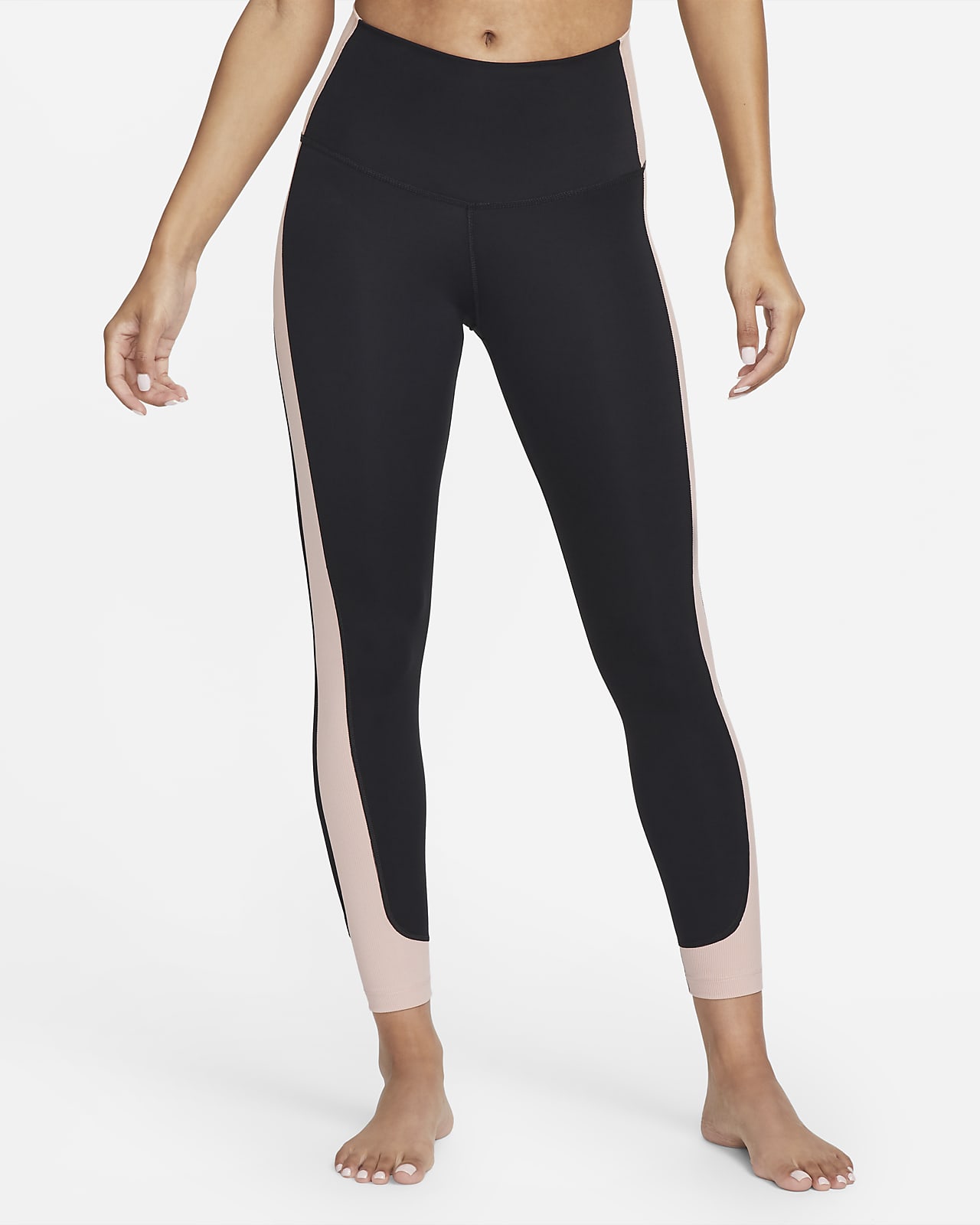 Nike Yoga 7/8-legging met hoge taille en ribbelvlakken voor dames. Nike NL