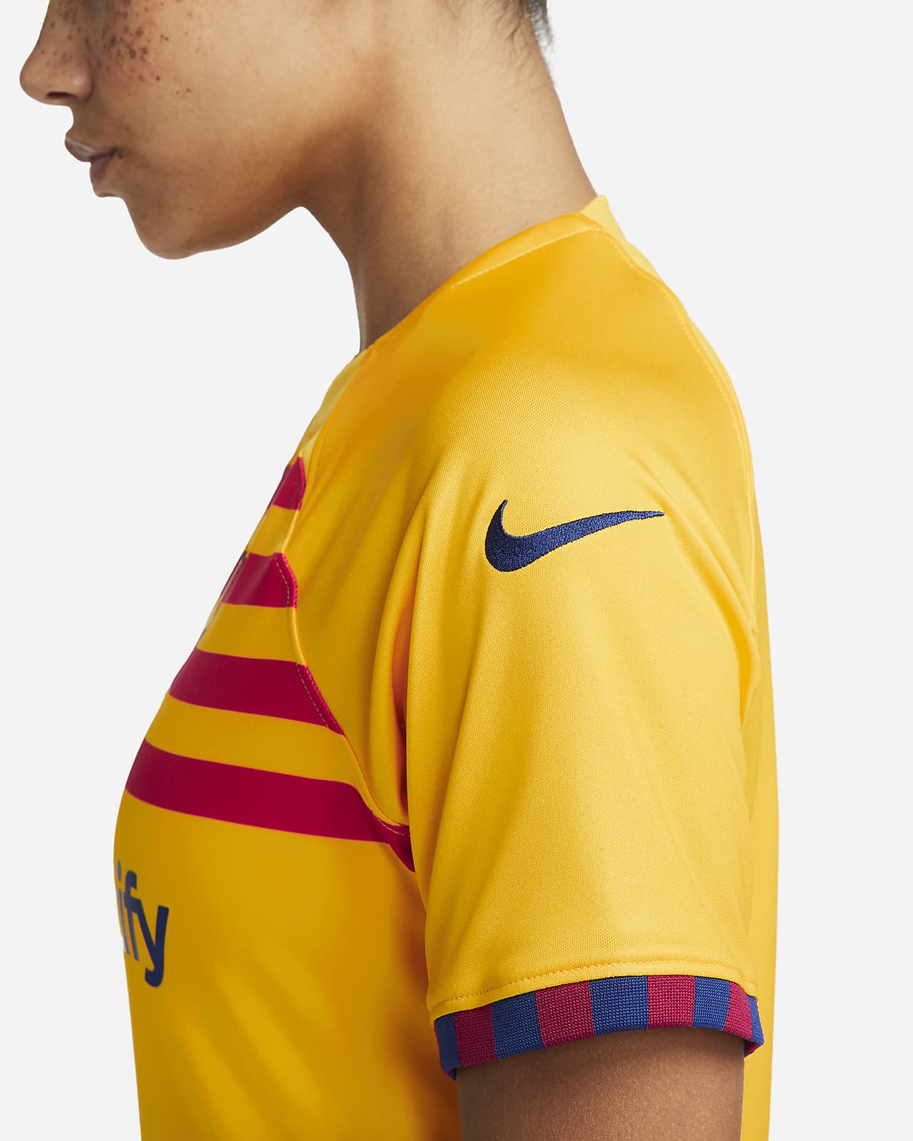 Nike Women's FC Barcelona '22 Away Replica Jersey, Medium, Yellow