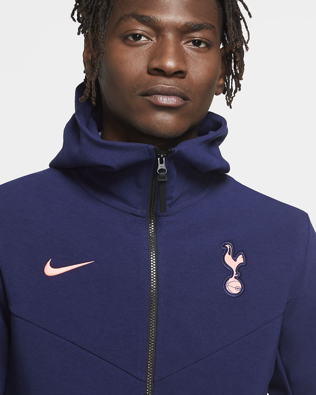 Tottenham Hotspur Tech Pack hettejakke med hel glidelås til Tottenham Fleece Hoodie Hettegenser