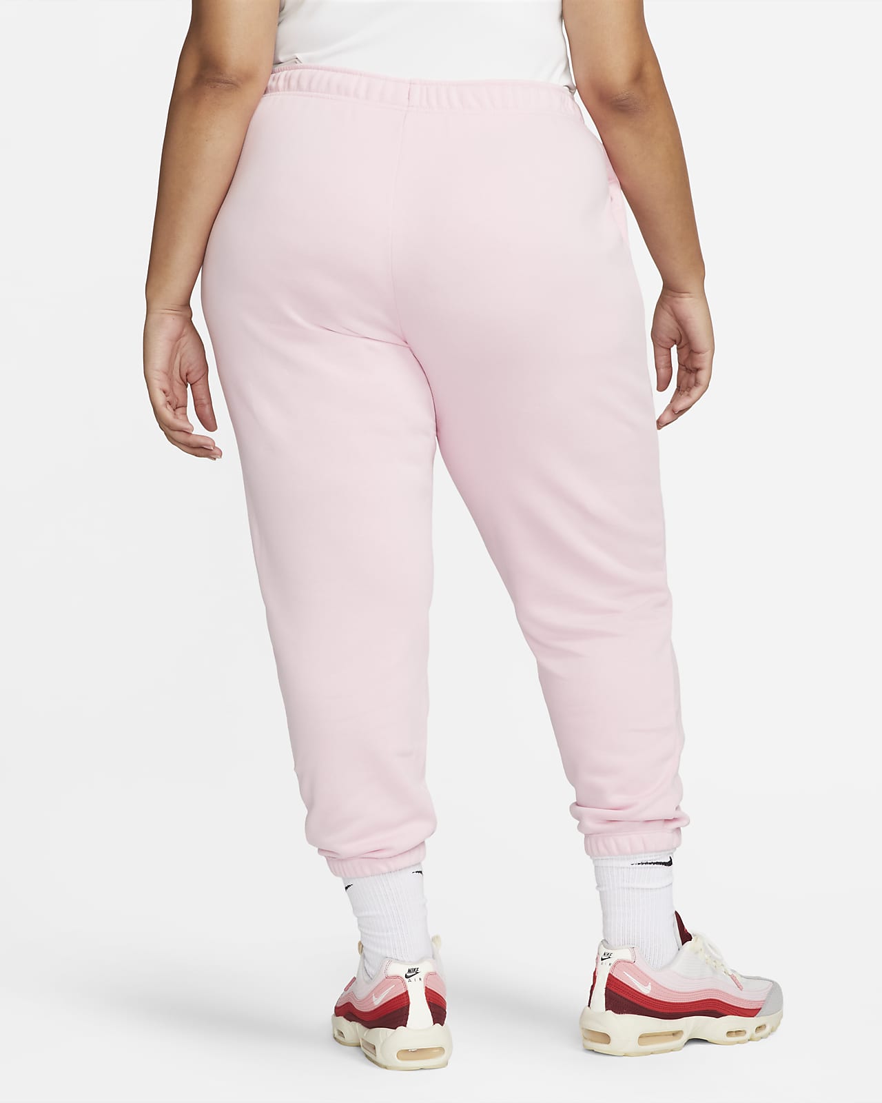 Nike Sportswear Fleece Pantalón de chándal de talle medio (Talla grande) Mujer. Nike ES