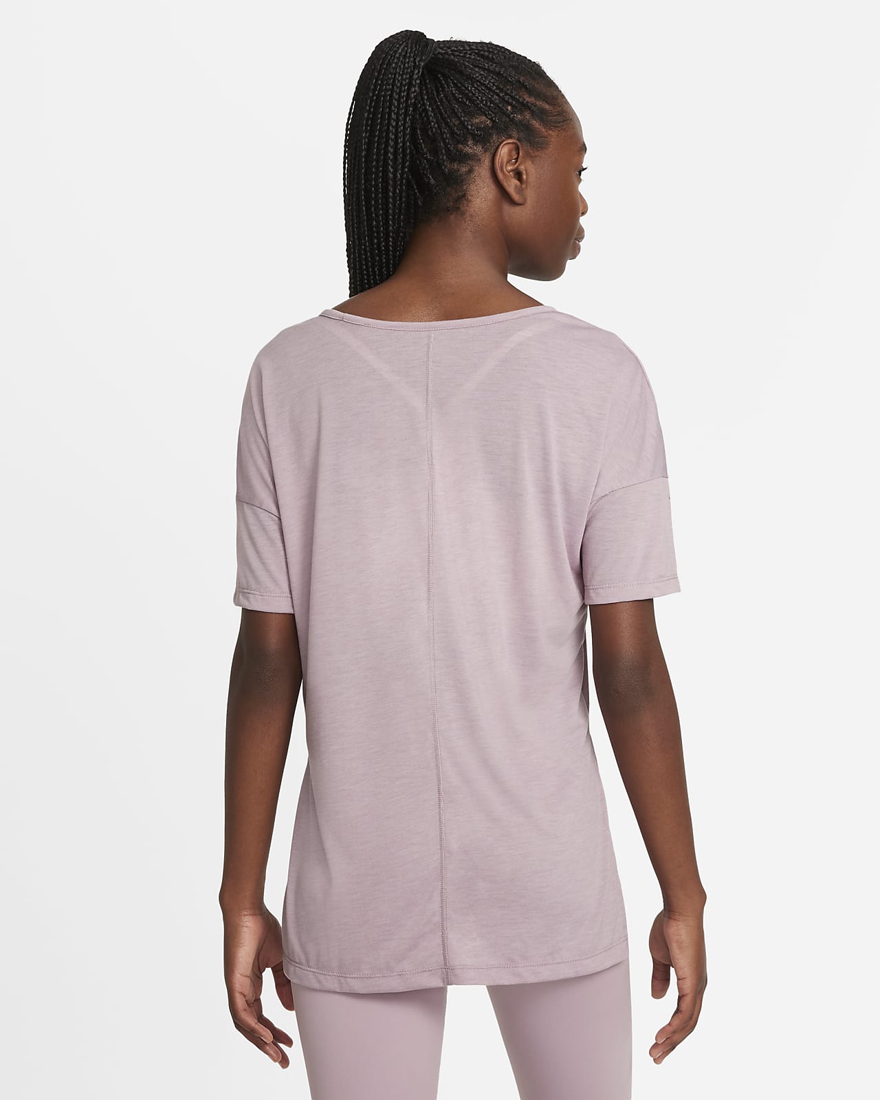 nike yoga short sleeve top