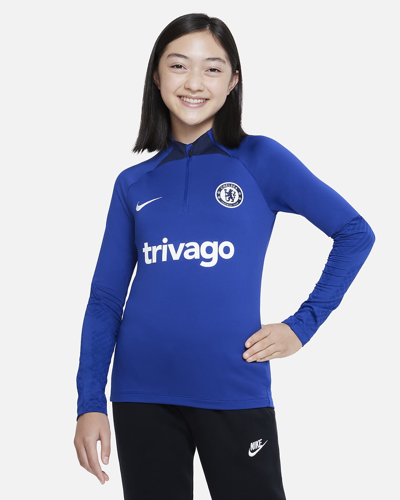Chelsea FC Strike Nike Dri-FIT Genç Çocuk Futbol Antrenman Üstü