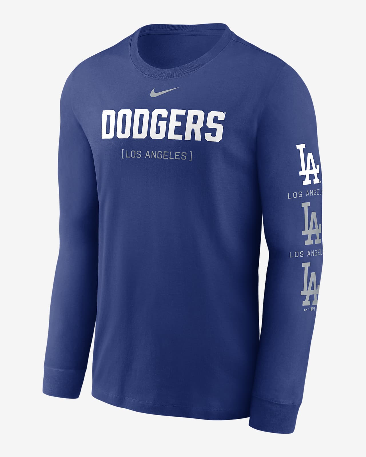 Playera de manga larga Nike de la MLB para hombre Los Angeles Dodgers Repeater