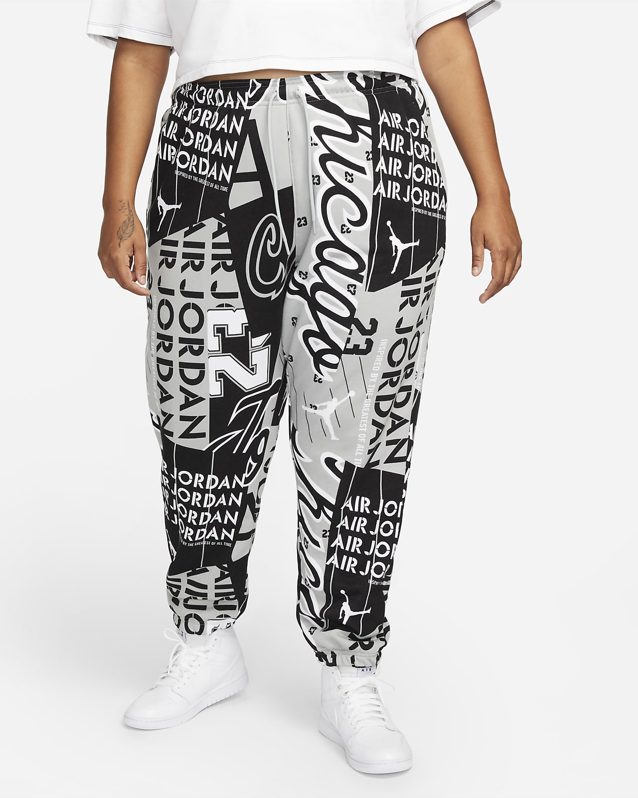 Pantalones de tejido Fleece con estampado por toda la prenda para mujer  (talla extendida) Jordan. Nike.com