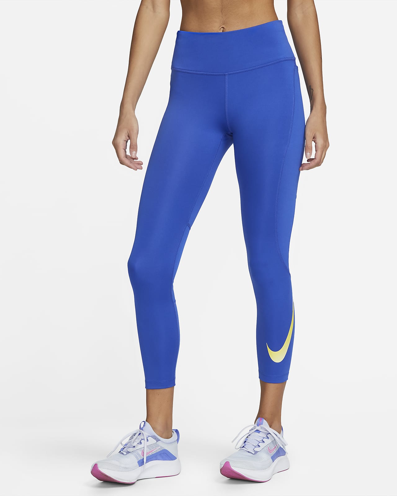Nike Pro 365 Women's Mid-Rise 7/8 Leggings with Pockets. Nike MY