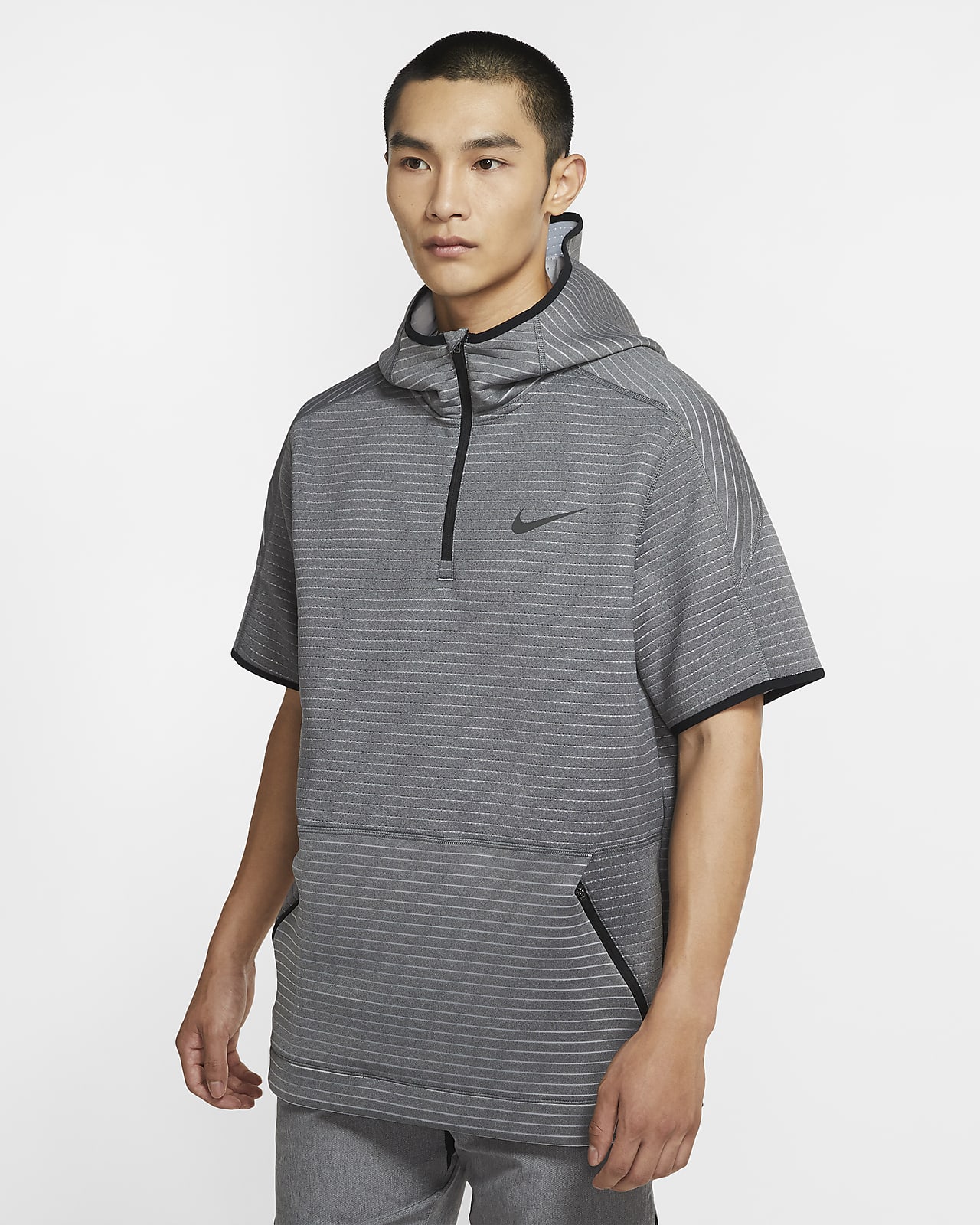 short sleeve half zip pullover