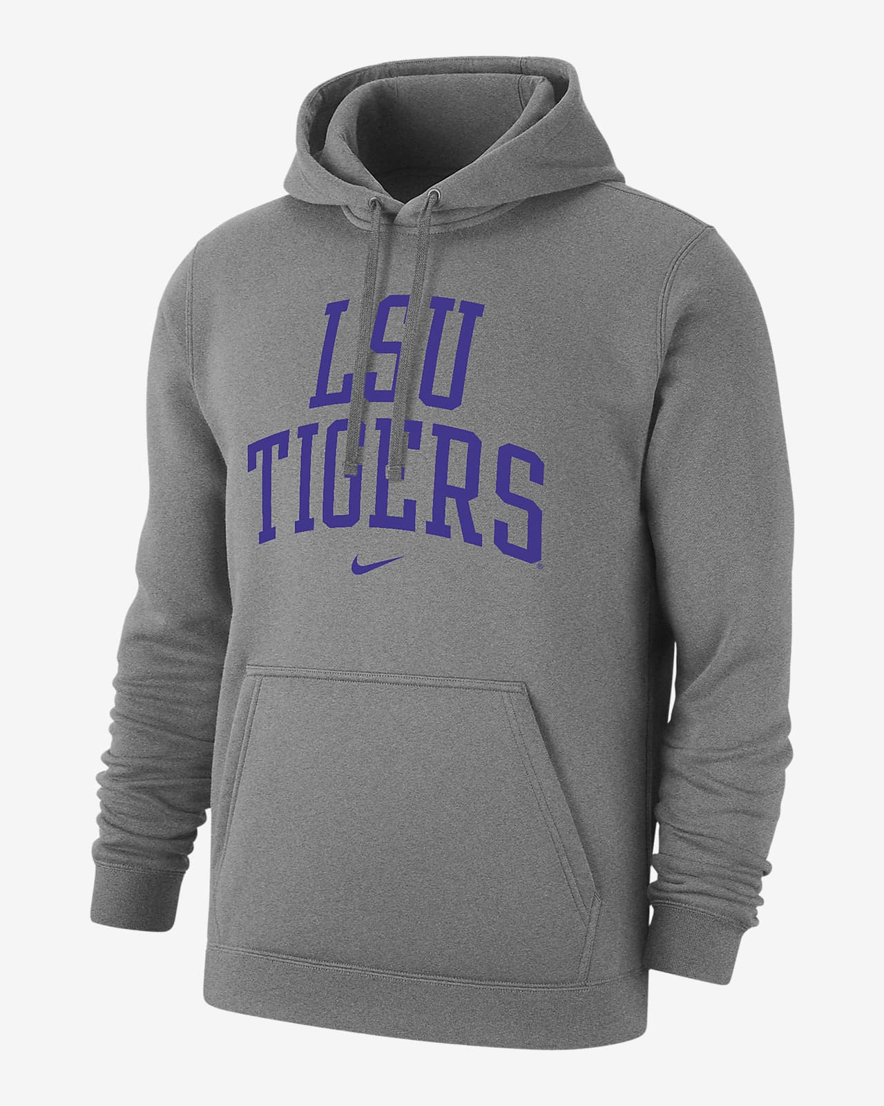 LSU Club Fleece Men's Nike College Pullover Hoodie
