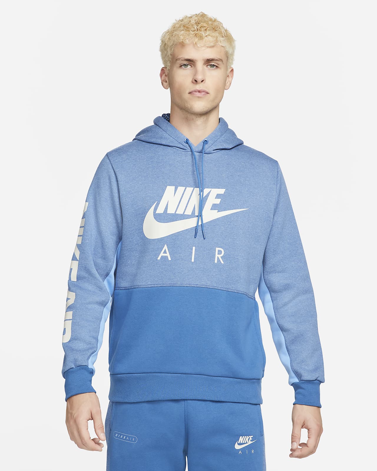 Felpa pullover in fleece con cappuccio e rovescio spazzolato Nike Air -  Uomo. Nike IT