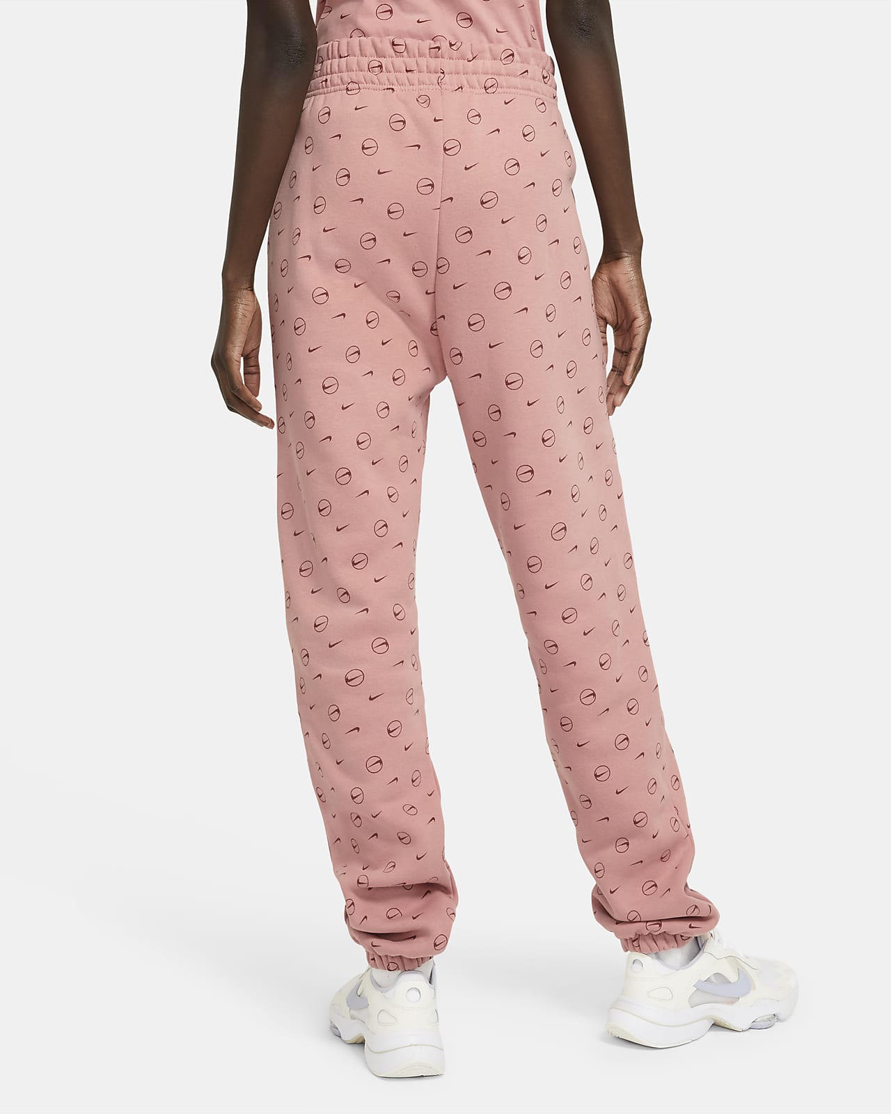 nike women's sportswear tracksuit joggers rust pink