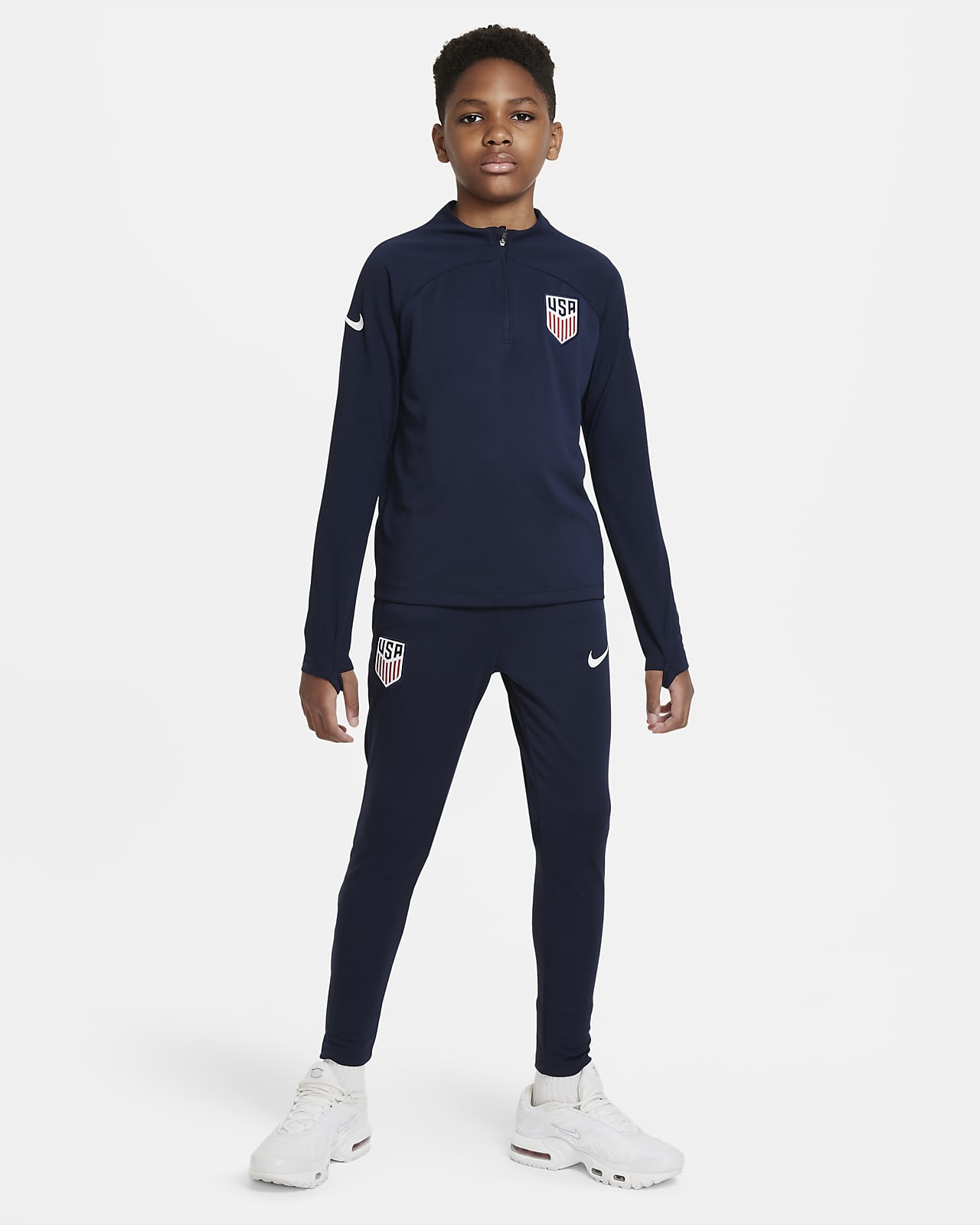 Camiseta de entrenamiento de fútbol de Knit Nike Dri-FIT para niños talla grande U.S. Academy Pro. Nike.com
