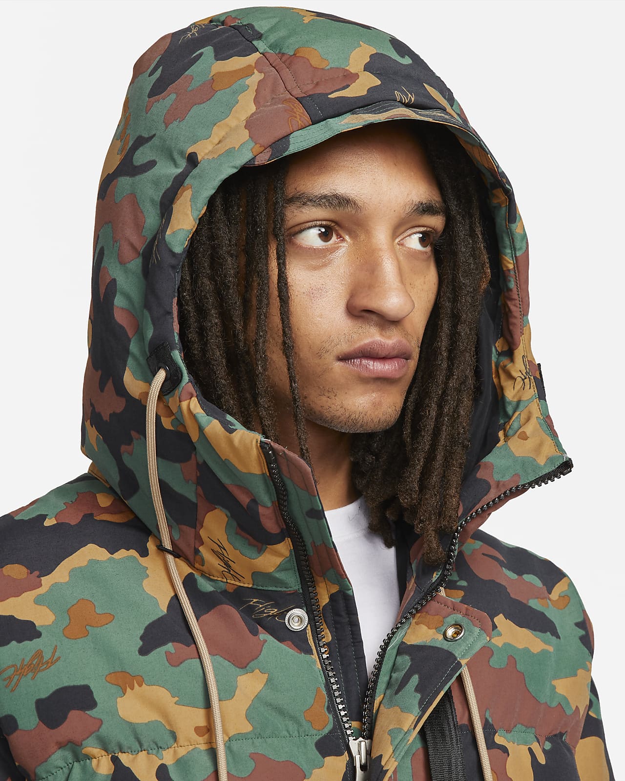 nike printed parka