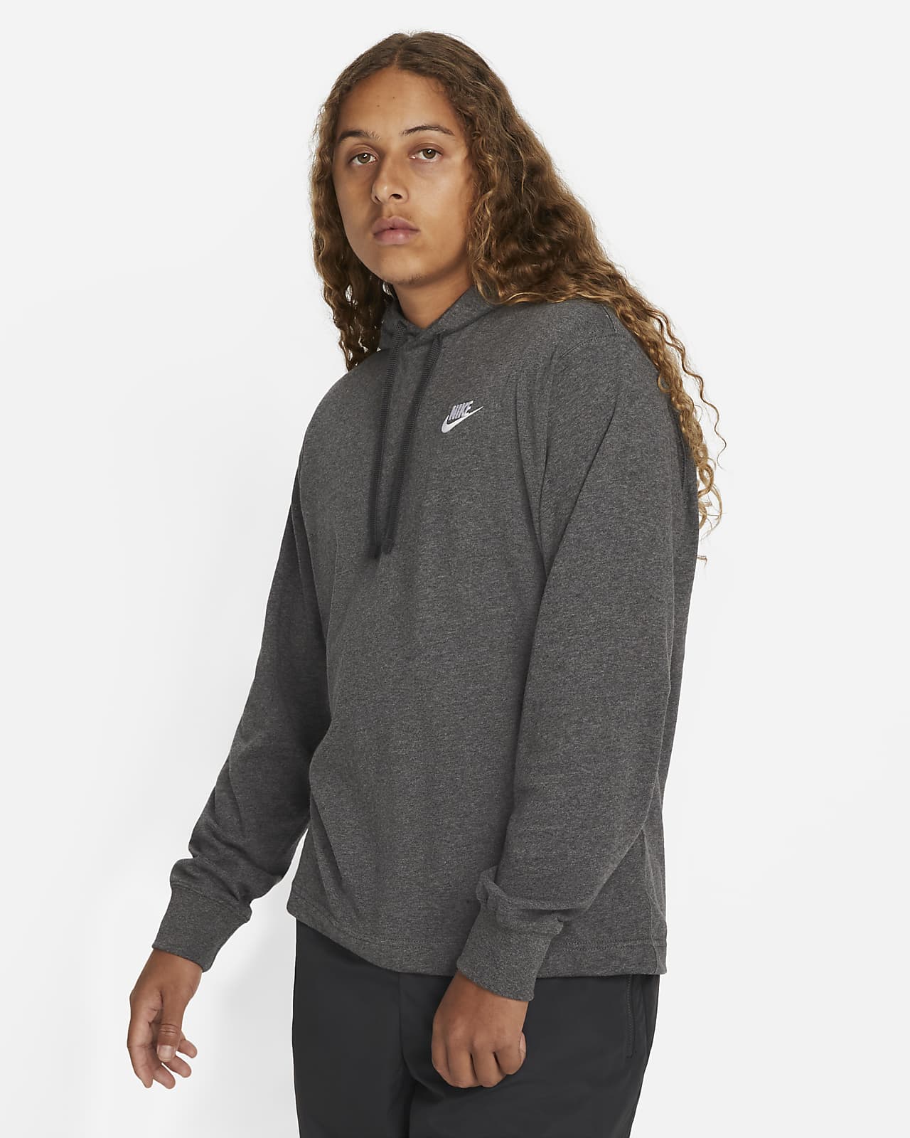 Black nike best sale club hoodie