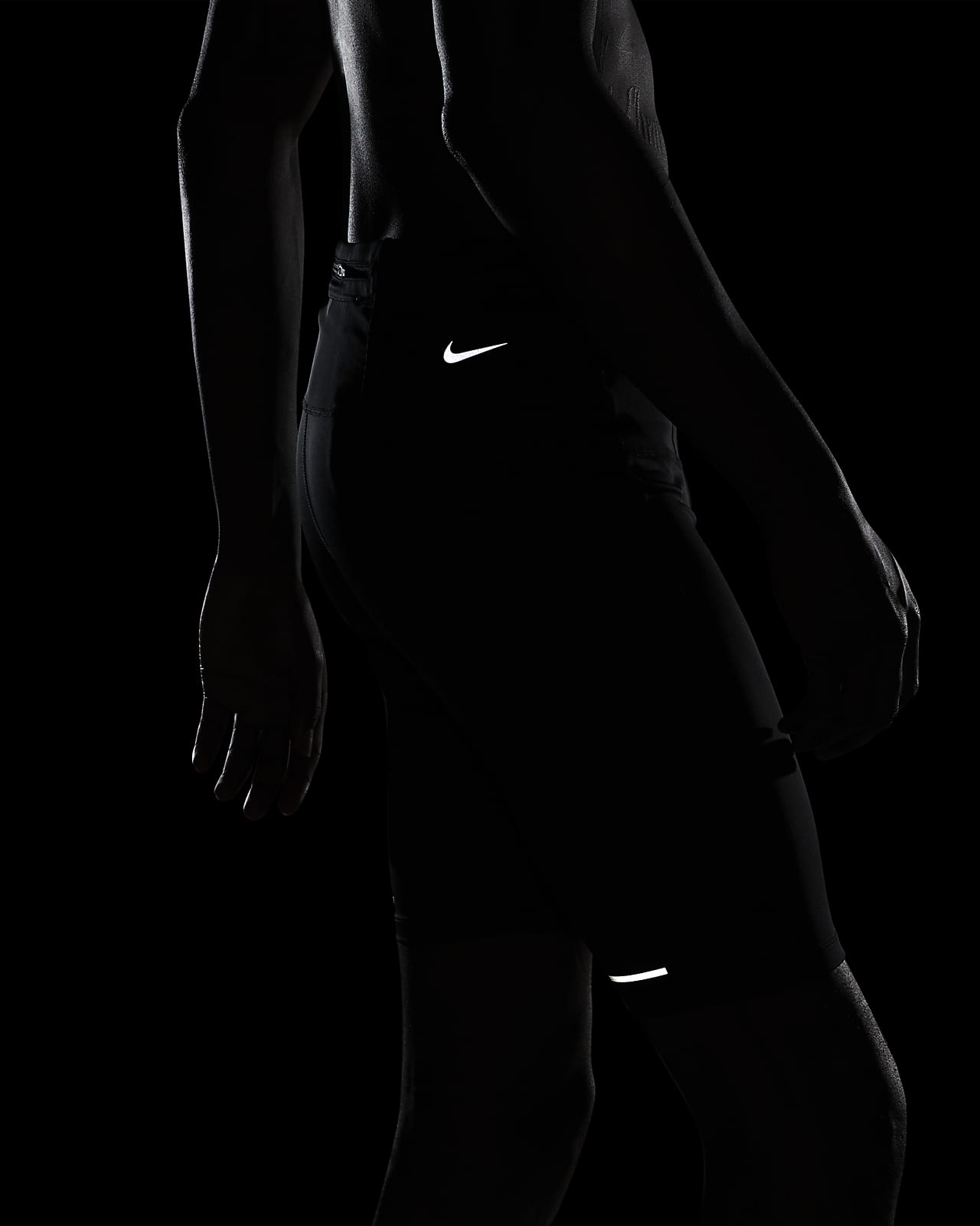 Nike Trail Lava Loops Dri-fit Running 1/2-length Tights in Black