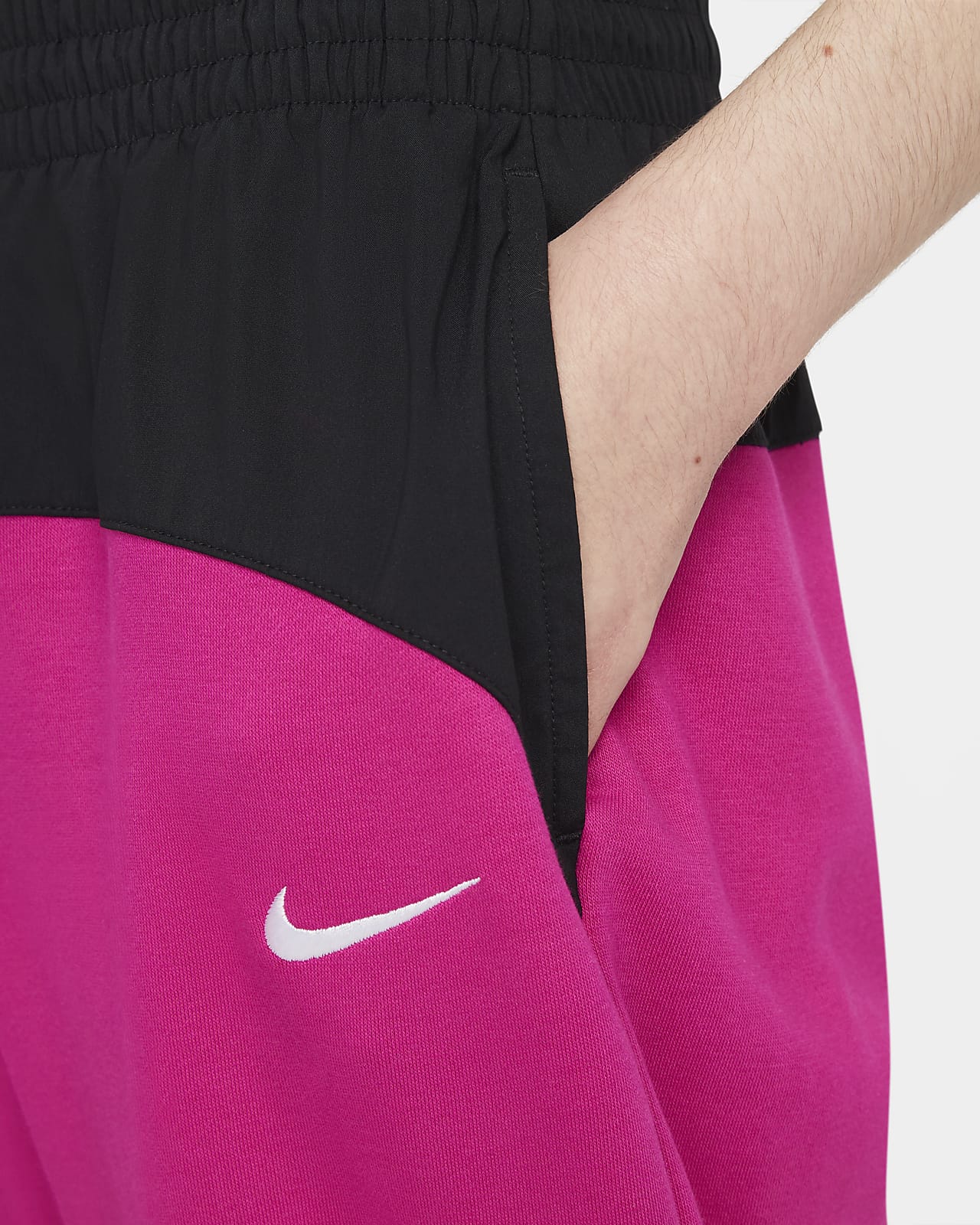 women's nike sportswear icon clash color block short