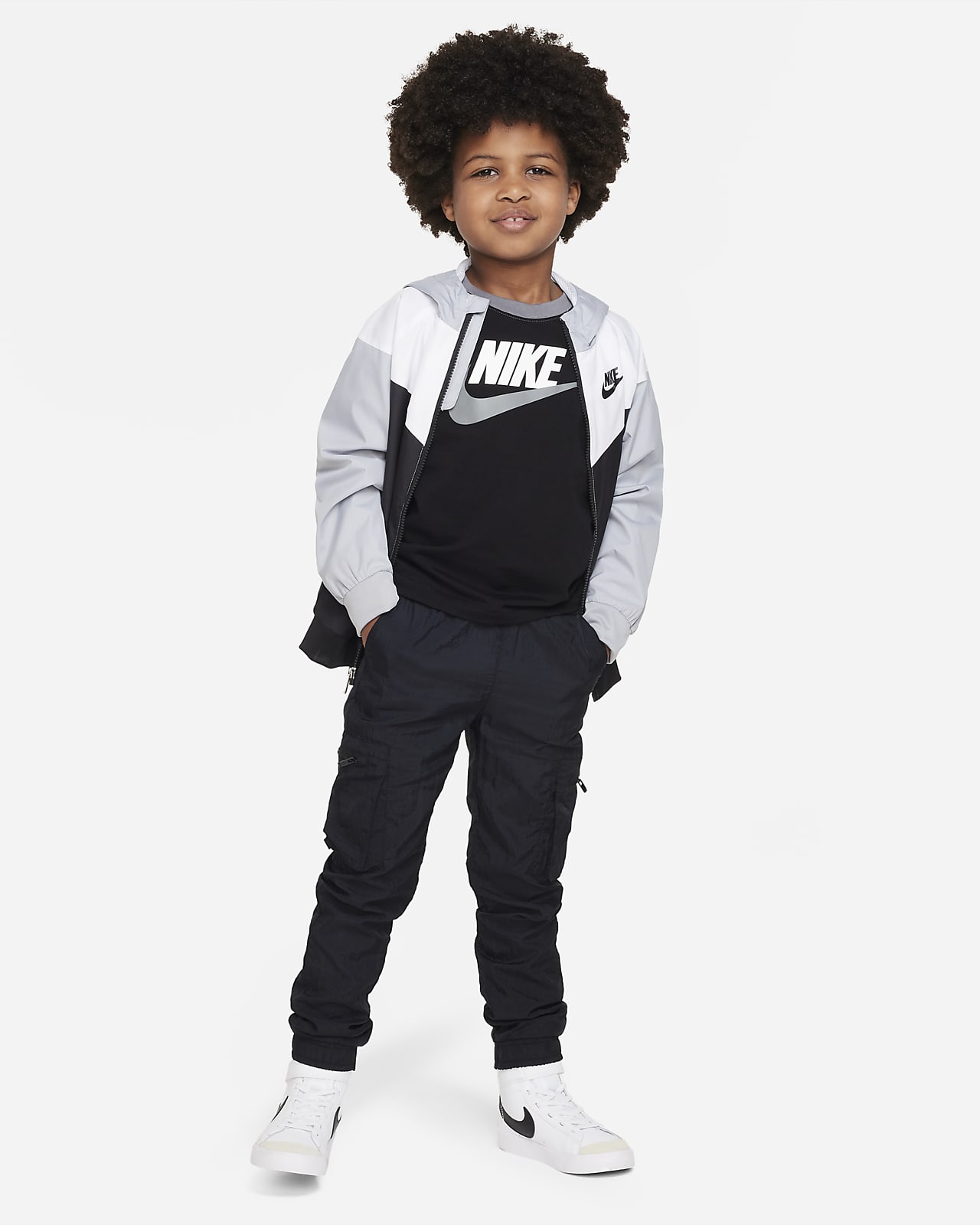 Nike Sportswear Raglan Little T-Shirt. Kids\' Tee Futura